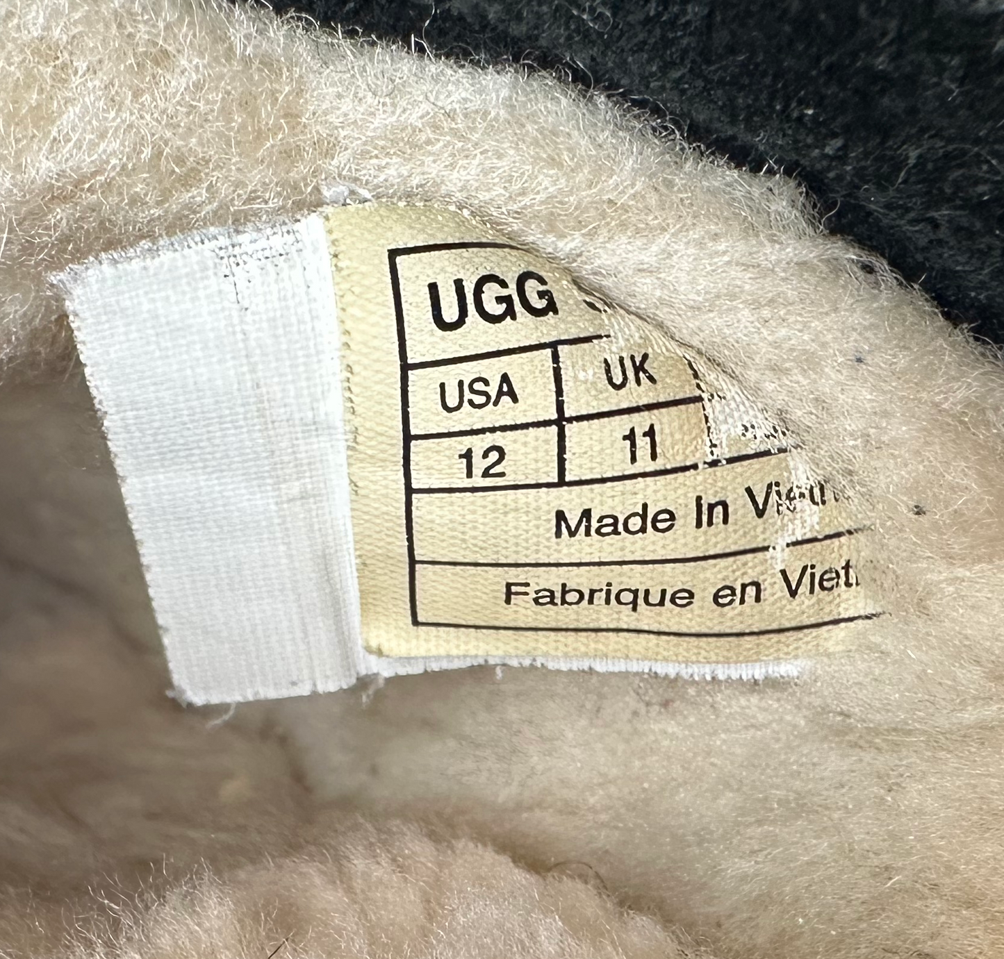 Ugg Black Scuff Mule Slippers Mens size 12