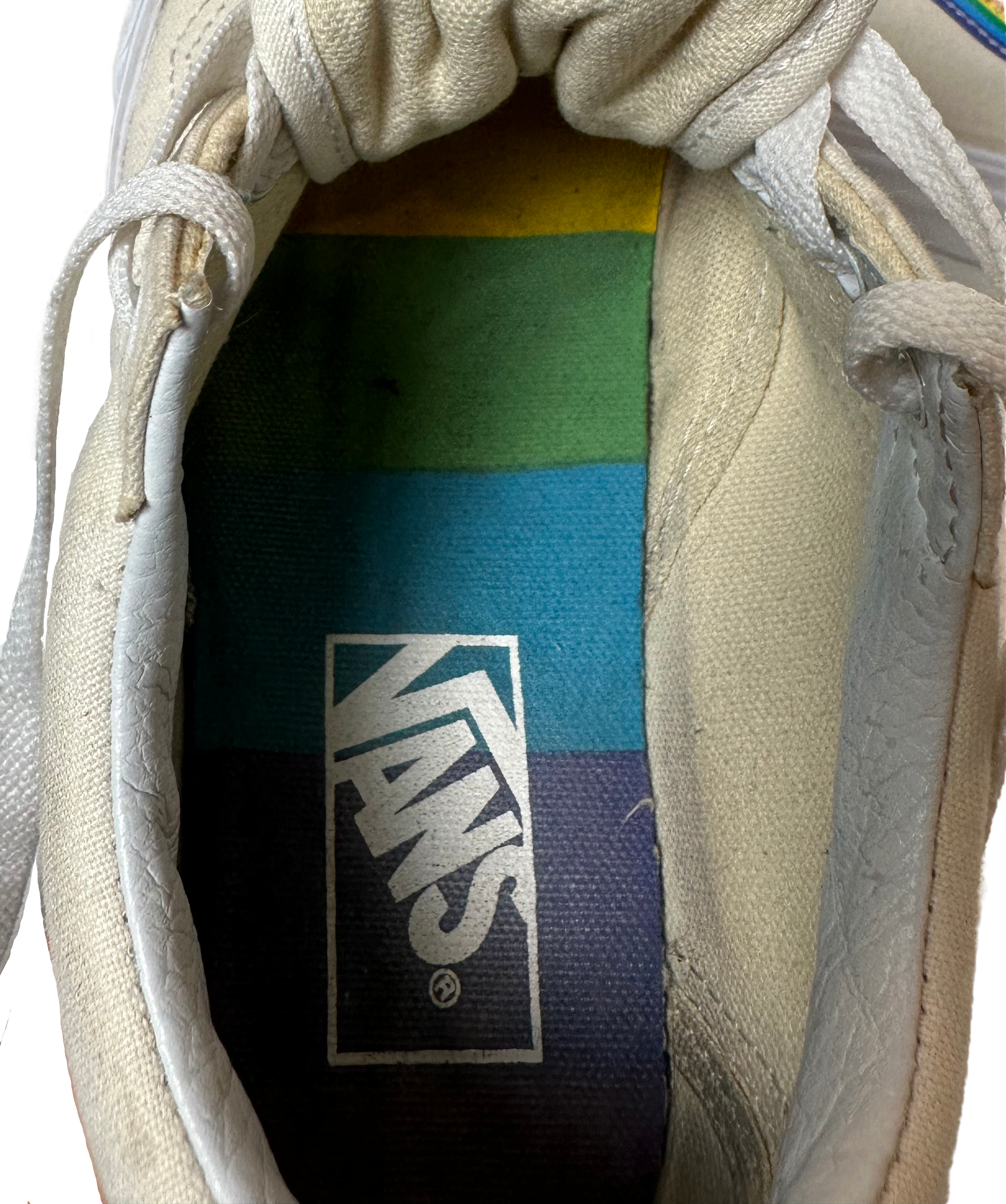 Vans Limited Edition Old Skool Rainbow Skate Sneaker Shoes Size 6 Get ready to skate with the Vans Limited Edition Old Skool Rainbow Skate Sneakers! These kicks feat