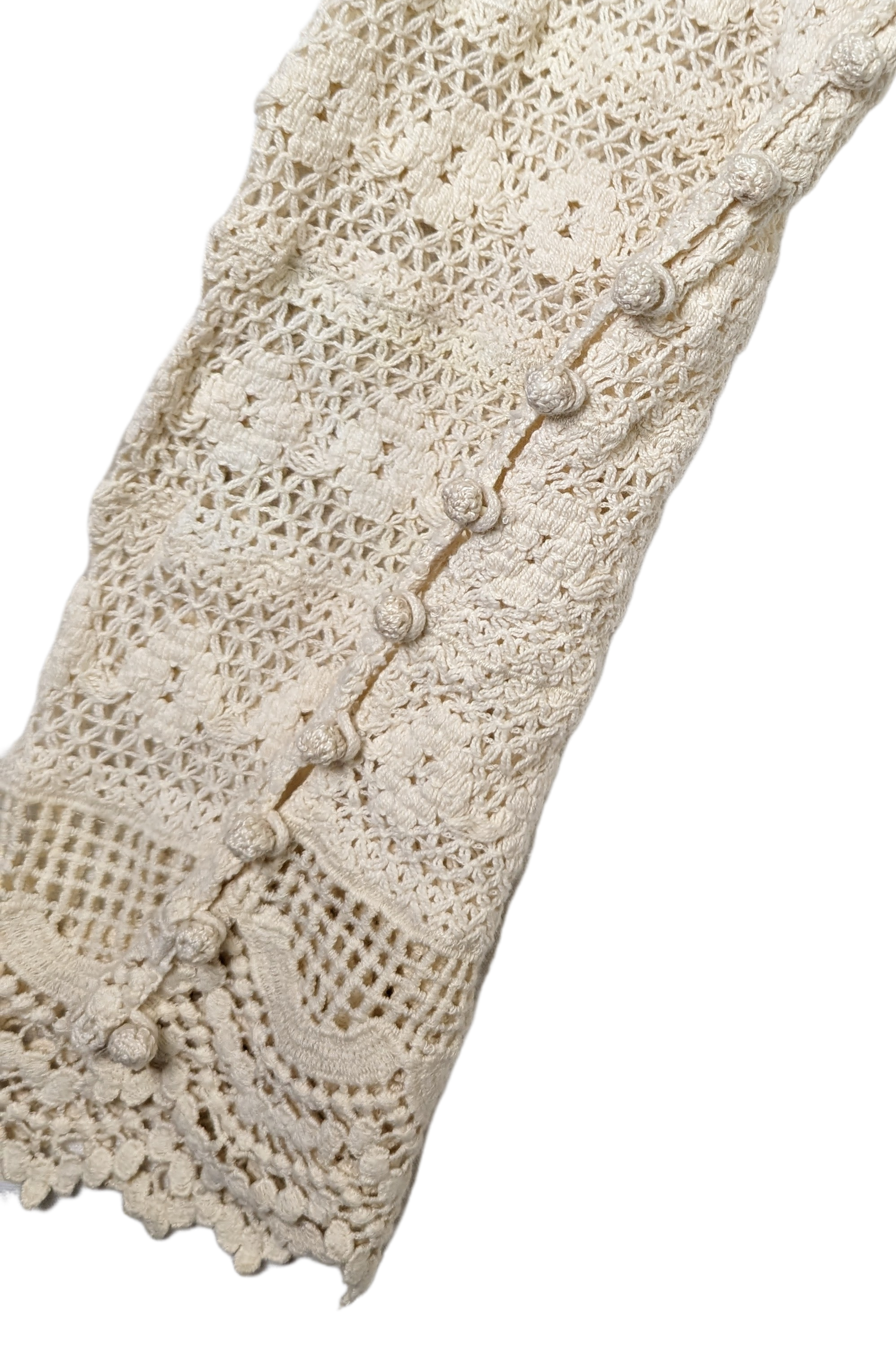 Free People Lace and Crochet TopThis Free People top is a beautiful combination of lace and crochet detail, creating a one-of-a-kind boho look. Crafted with 100% Cotton, the ruffle detail and croch