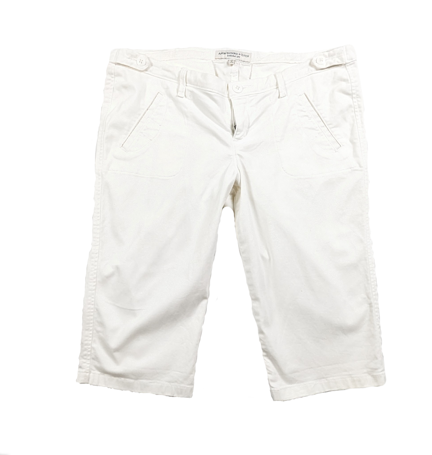 Abercrombie & FitchPerfect for Spring or Summer, you will get a lot of wear out of these.  Pair them with a cute tank top, or wear with your bathing suit and a cover up!  There are so ShortsAbercrombie & Fitch Off-white caprisAbercrombie & Fitch