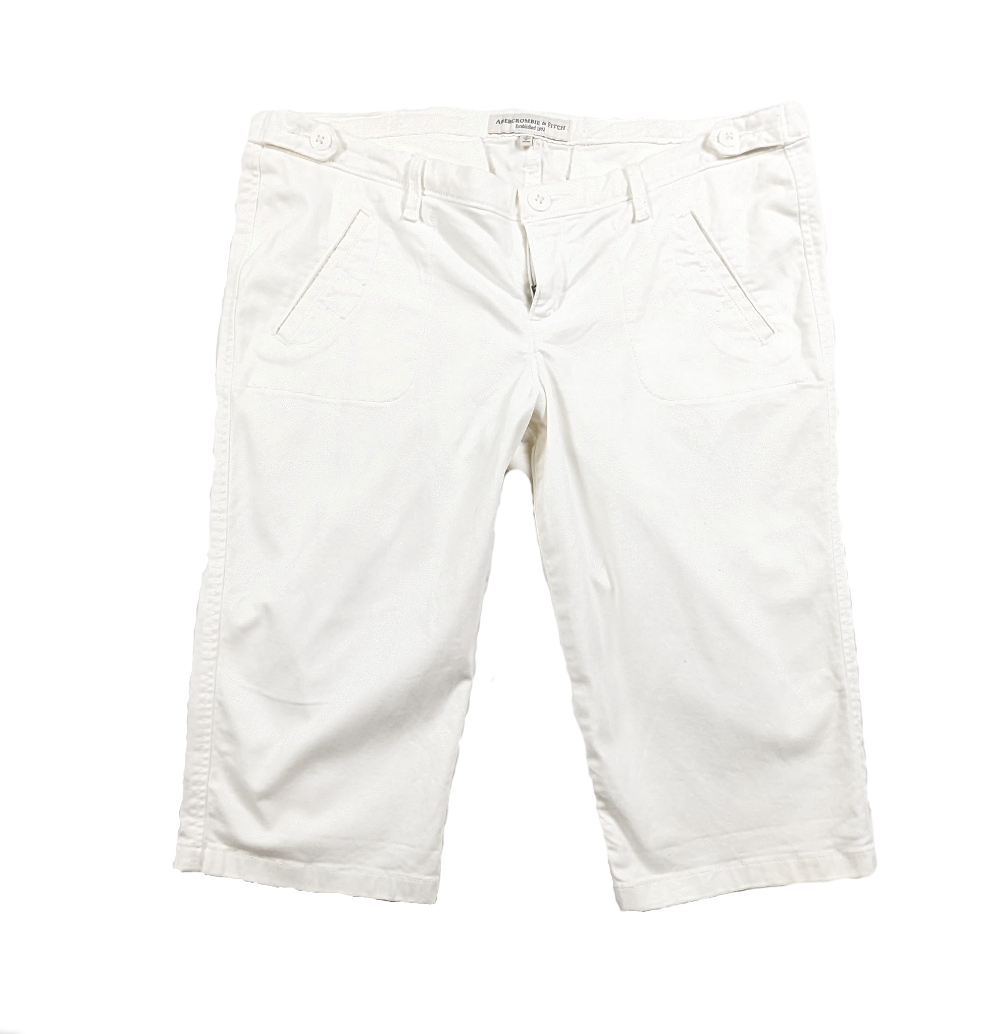 Abercrombie & FitchPerfect for Spring or Summer, you will get a lot of wear out of these.  Pair them with a cute tank top, or wear with your bathing suit and a cover up!  There are so ShortsAbercrombie & Fitch Off-white caprisAbercrombie & Fitch