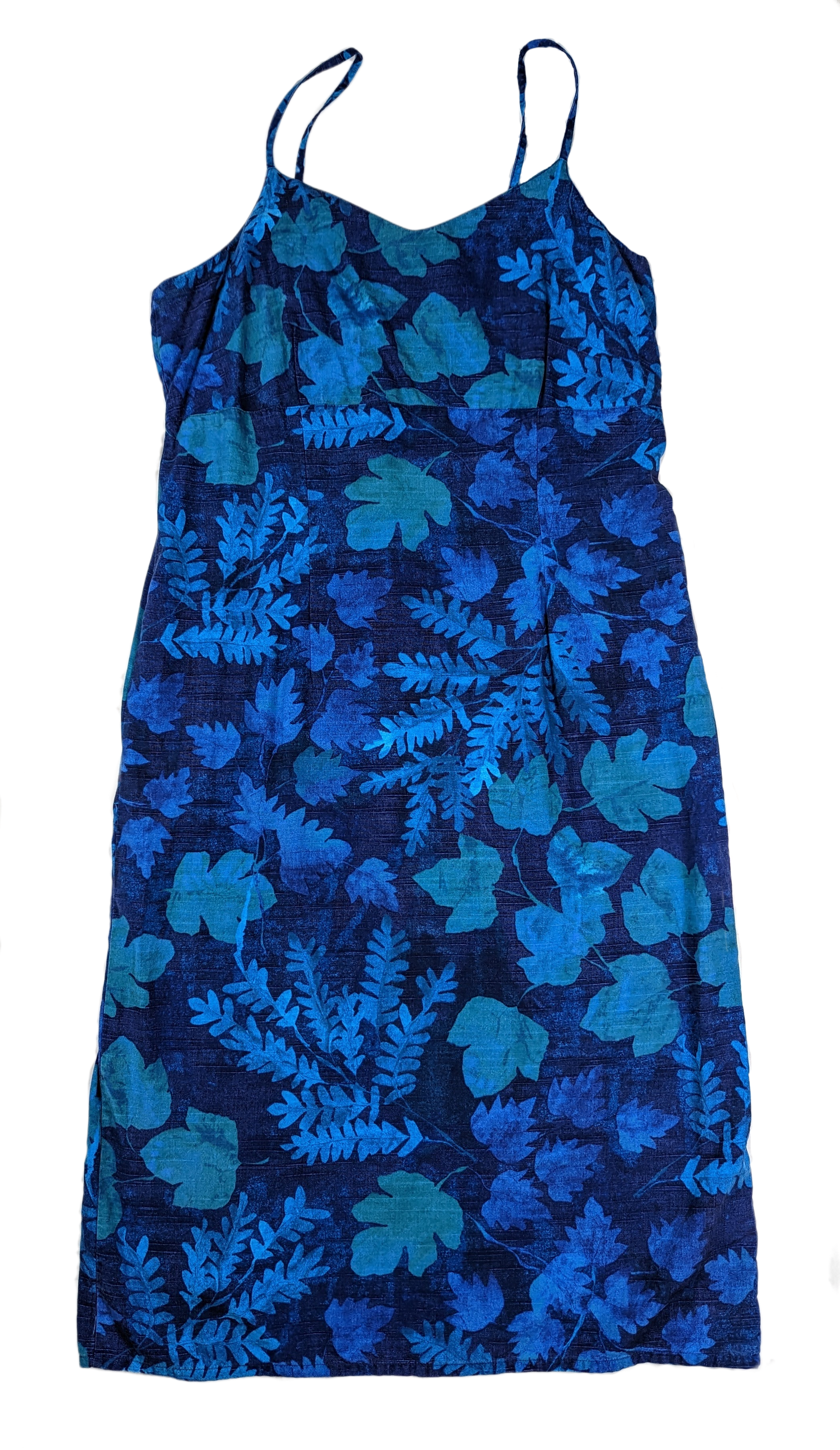 Marks & Spencer Blue Botanical Print Sleeveless dressThis stunning St. Michael From Marks &amp; Spencer dress has got it all-- flirty blue leaf print, silky-smooth Tencel fabric, and a seriously stylish straight fit. PMarks & Spencer DressDresses