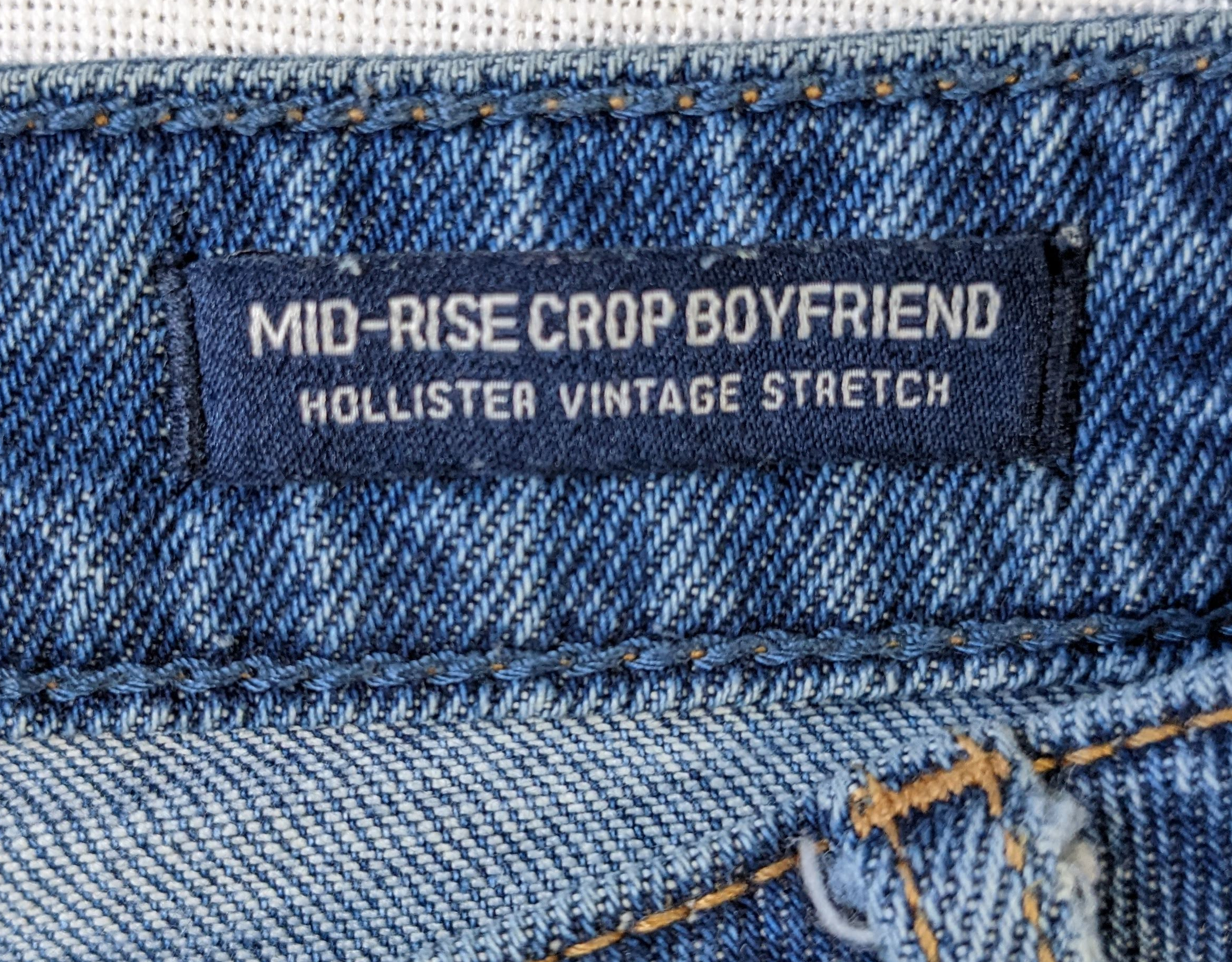 Hollister Distressed Mid-rise Crop Boyfriend JeansHoly Moly!  Do these have the distressing!  Super comfy, too, with Hollister Vintage stretch!
 