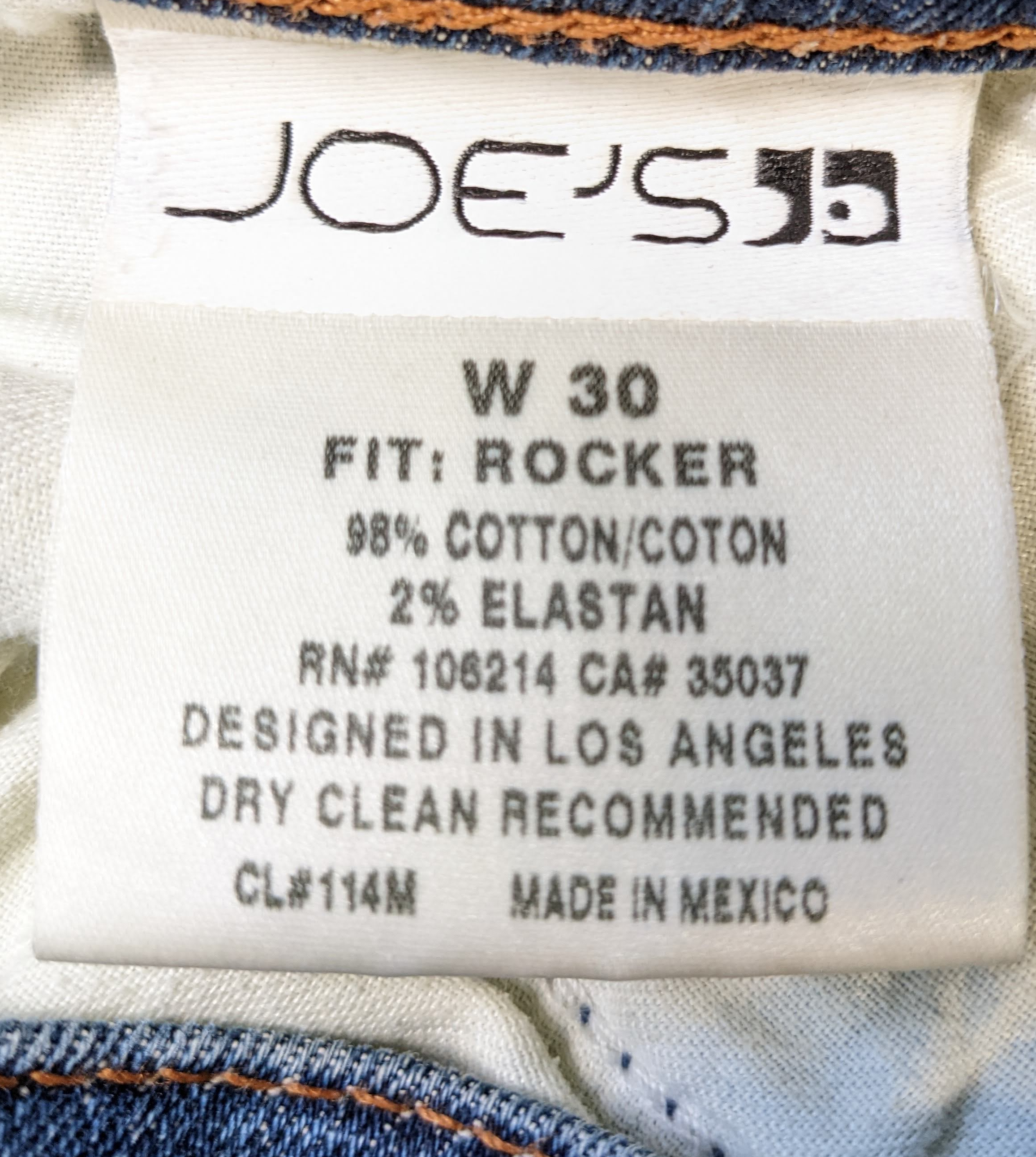 Joe's Jeans Rocker Fit Boot Cut Jeans Size 30  Get ready to rock out in style with Joe's Jeans Rocker Fit Boot Cut Jeans. Made with cotton elastane for ultimate comf