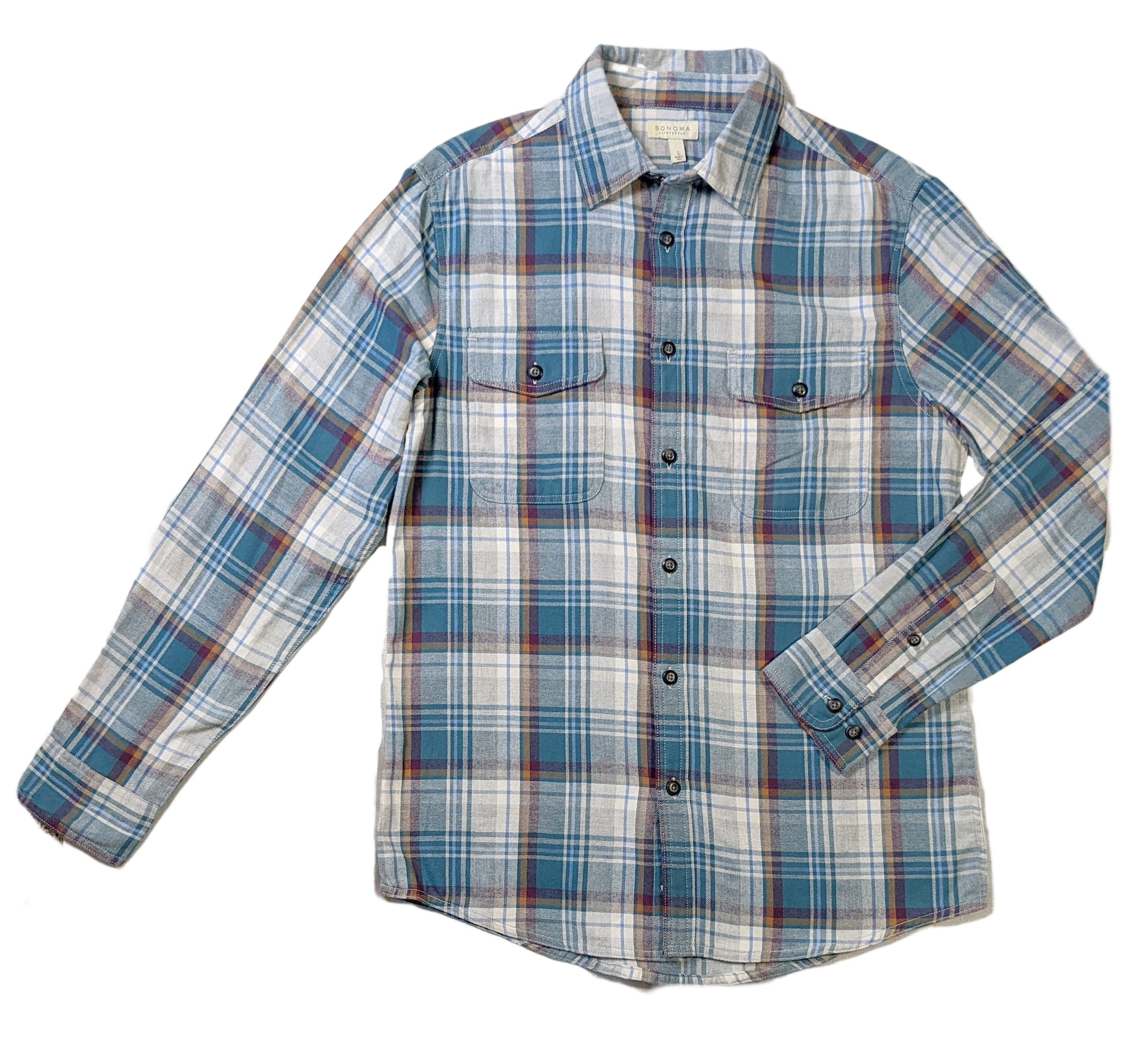 Sonoma Blue Plaid Flannel NWOT - So cozy!  Beautiful colors!  This is a great flannel for every day!