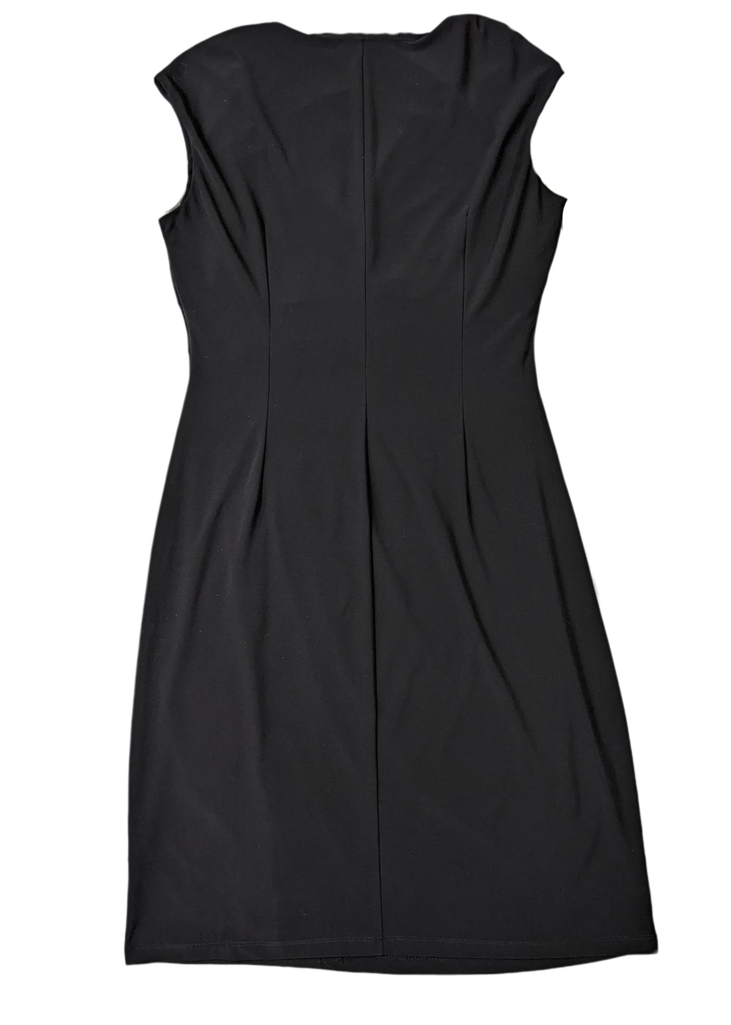 Lauren by Ralph Lauren Black Faux Wrap V-neck side ruched dressThis is the perfect Little Black Dress.  With classic styling and soft comfort, you can wear it for any occasion!