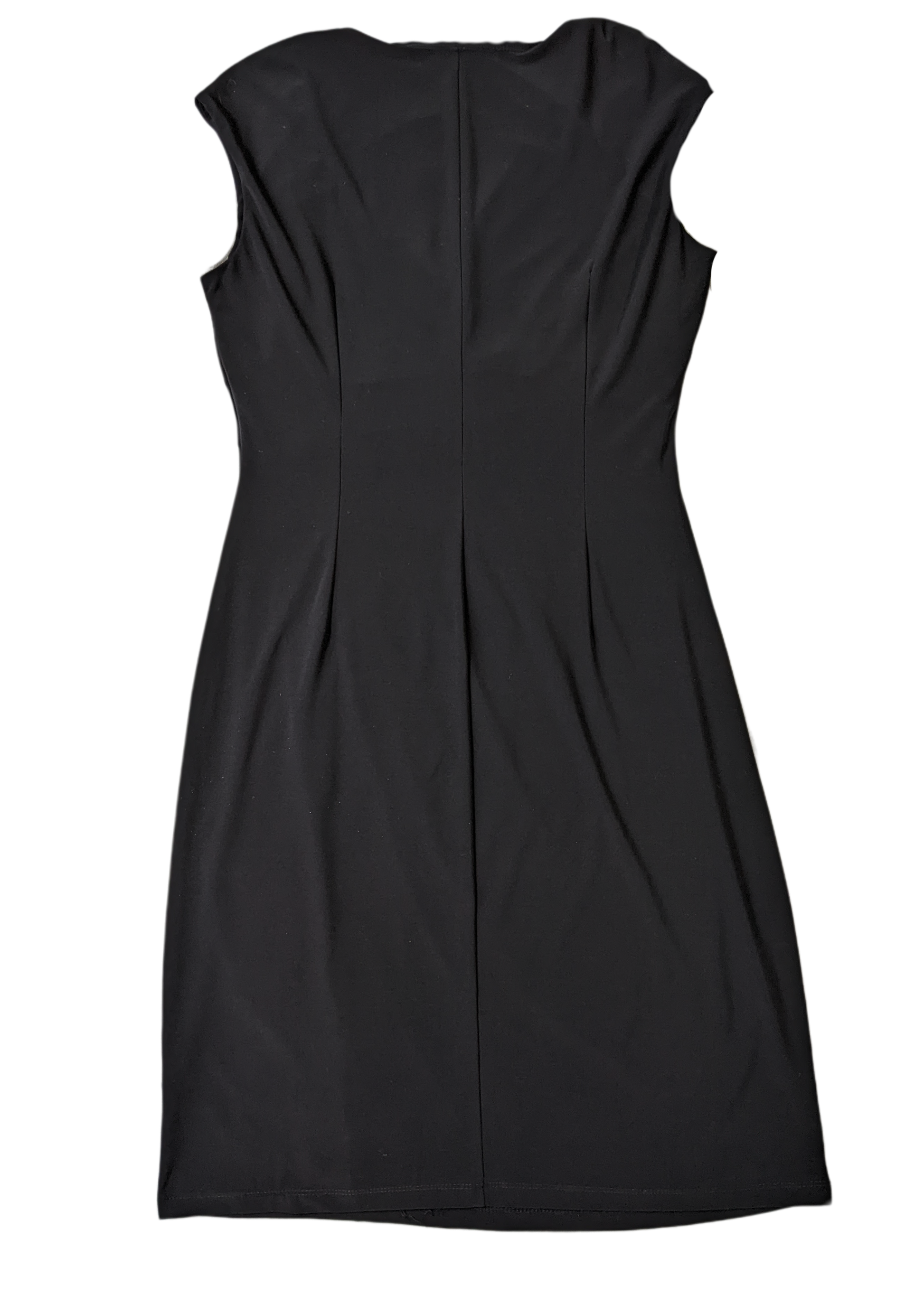 Lauren by Ralph Lauren Black Faux Wrap V-neck side ruched dressThis is the perfect Little Black Dress.  With classic styling and soft comfort, you can wear it for any occasion!