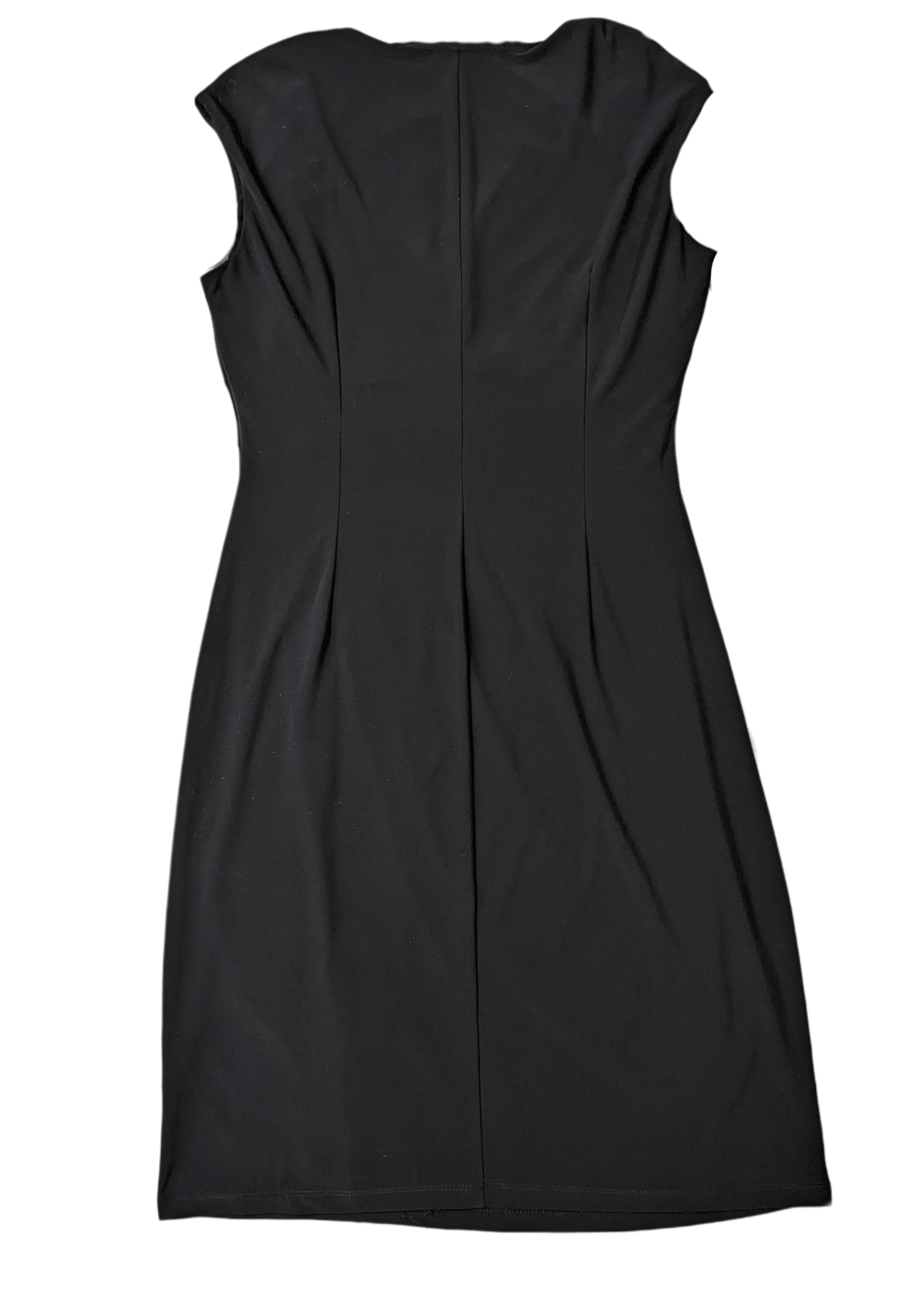 Lauren by Ralph Lauren Black Faux Wrap V-neck side ruched dressThis is the perfect Little Black Dress.  With classic styling and soft comfort, you can wear it for any occasion!