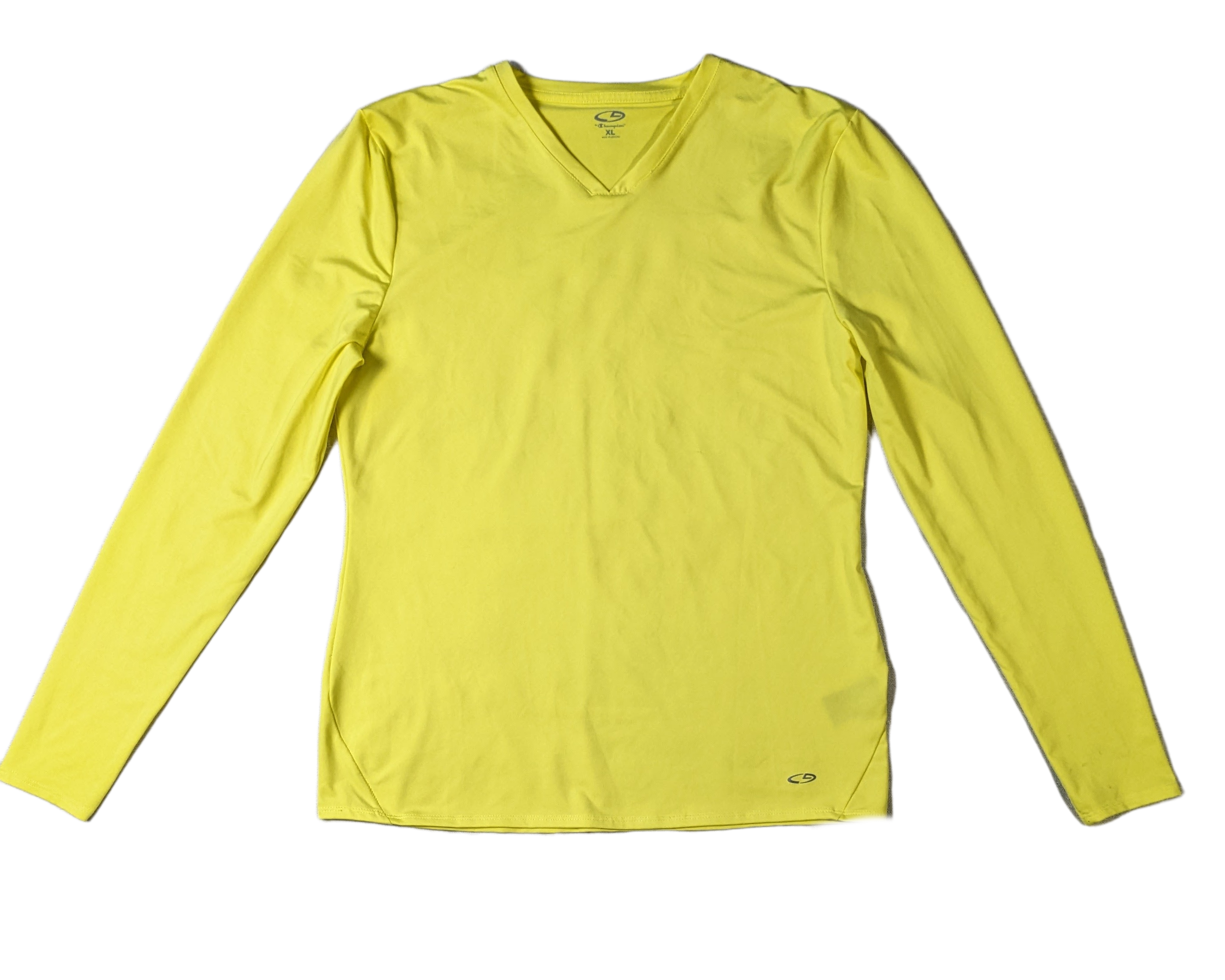 Champion Long Sleeve Activewear Shirt Size XL  Elevate your workouts with the Champion Long Sleeve Activewear Shirt! Move freely and comfortably in this bright yello