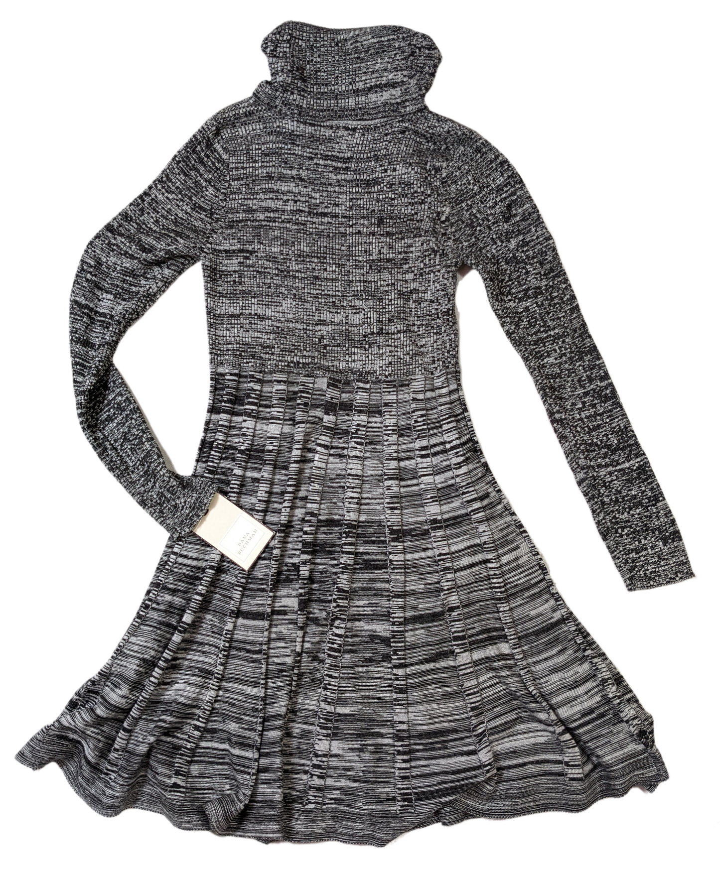 Dana Buchman Gray Sweater Dress - NWT Cozy sweater dress with cute buckle styling on neck, perfect for fall.  Looks great with boots and tights, or your favorite chunky loafers!
