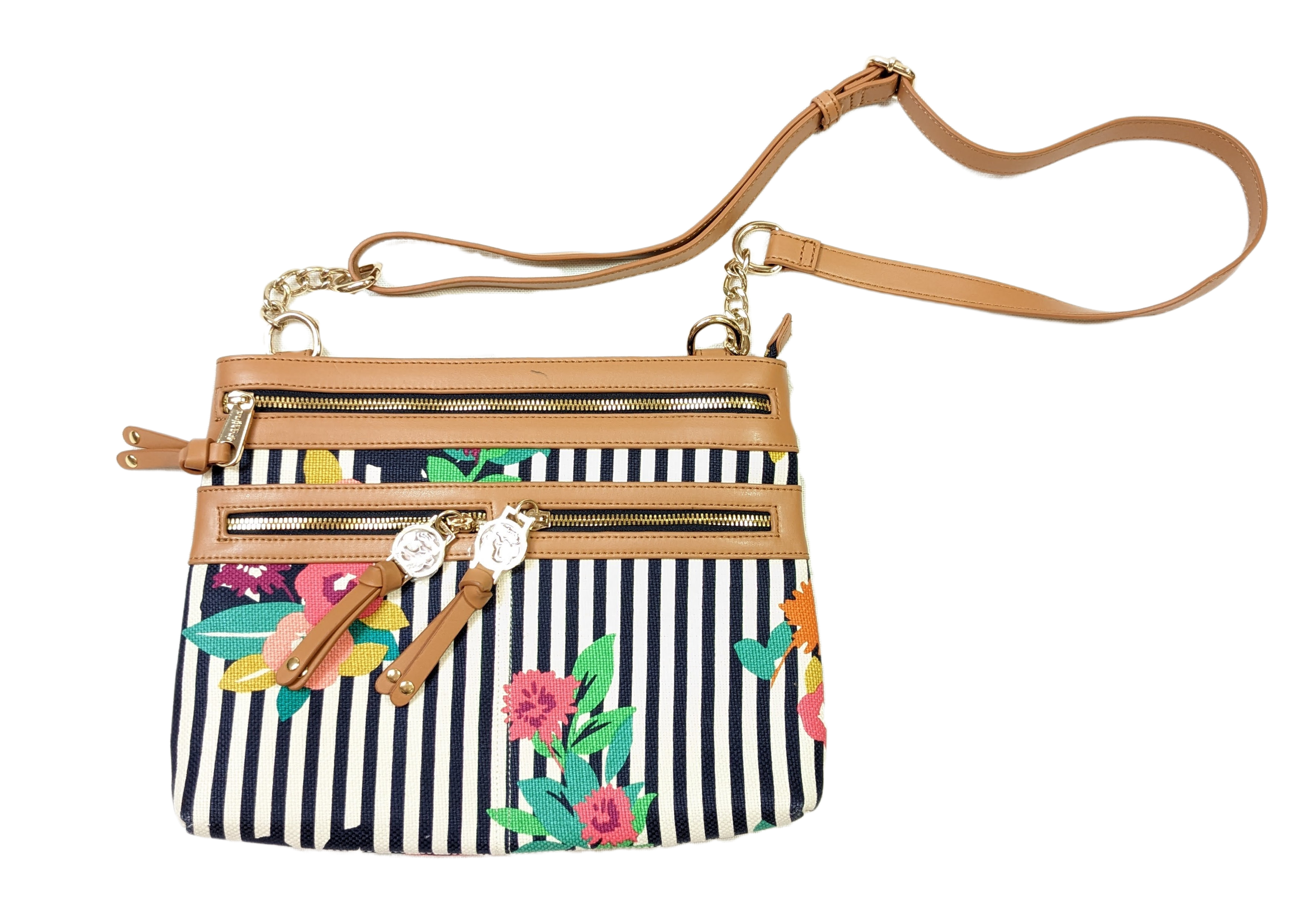 Spartina 449 Shelter Cove Linen Striped Bag with Leather Trim.What a great bag!  It is such a cute design, and it's in new condition.  There are so many pockets for all your things and it is so clean.  The protective plastic isSpartina 449 Shelter Cove Linen Striped BagPurse