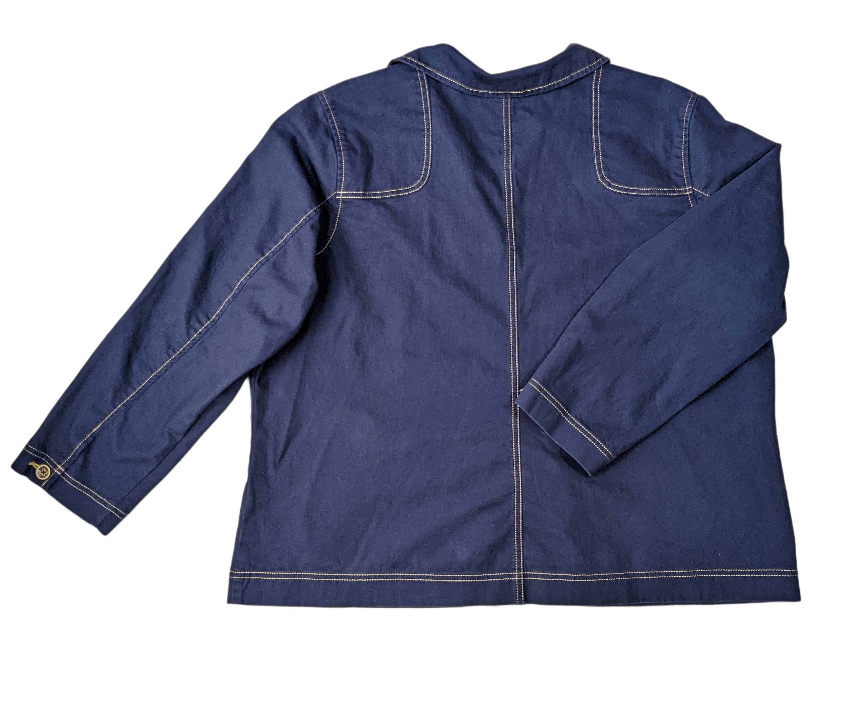 D & Co Blue Twill Jacket Size 2xD &amp; Co Blue Twill Jacket Size 2x Experience the perfect blend of style and comfort with the D &amp; Co Blue Twill Jacket. Constructed with high-quality twill fab