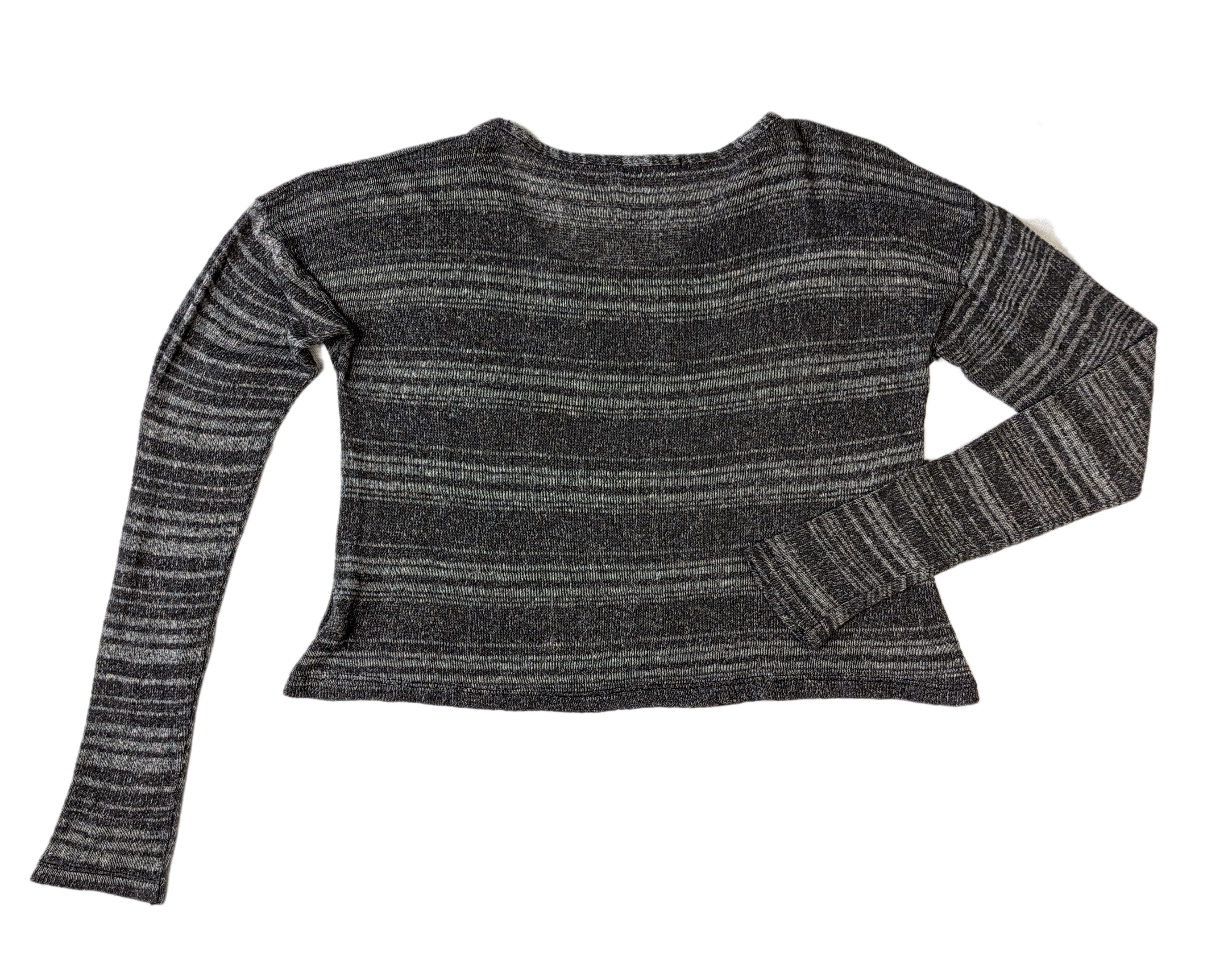 Brandy Melville Gray Striped Sweater Soft and comfy, and fashionable too!  This little sweater does it all!