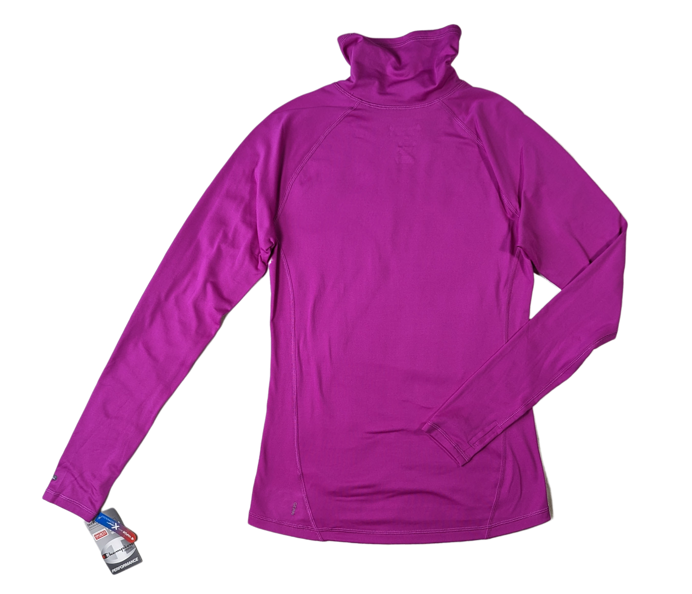 Champion Gear Performance Magenta Turtleneck NWTThis turtleneck is a great layering piece that you can wear with your other athletic apparel, or you can layer it under a slip dress for a pop of color!