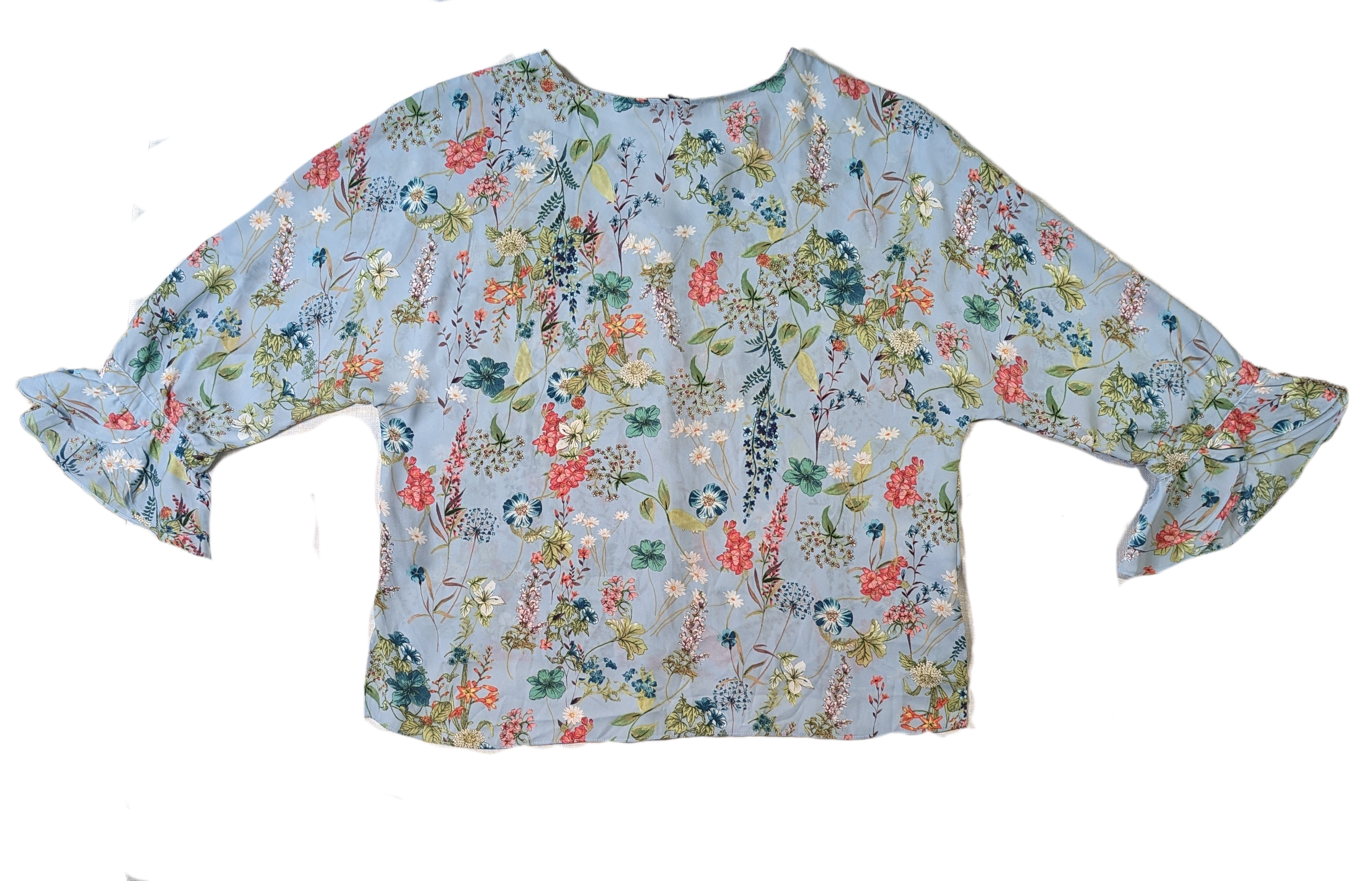 Sanctuary Button-up Floral BlouseThe lovely floral design on this blouse will make it a favorite of yours.  You can wear with jeans and sneakers for a casual look, or dress it up with a skirt and he