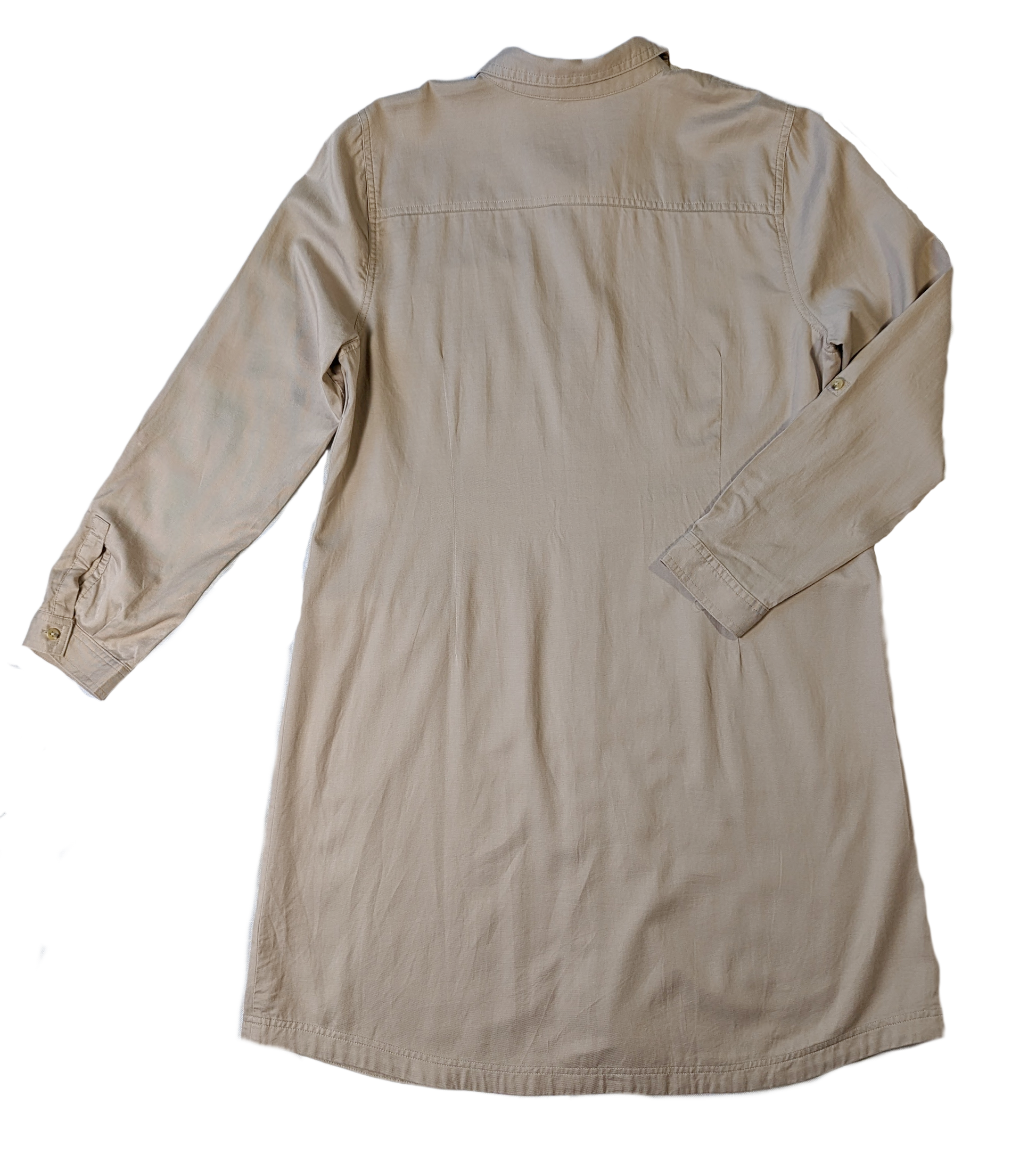 J. Jill Khaki Tunic Dress Long Sleeve with Pocket Size Large J. Jill Khaki Tunic Dress Long Sleeve with Pocket Size Large
Wear it as a dress, or a shirt, or a light jacket!  This item has so many uses, and the neutral color wi