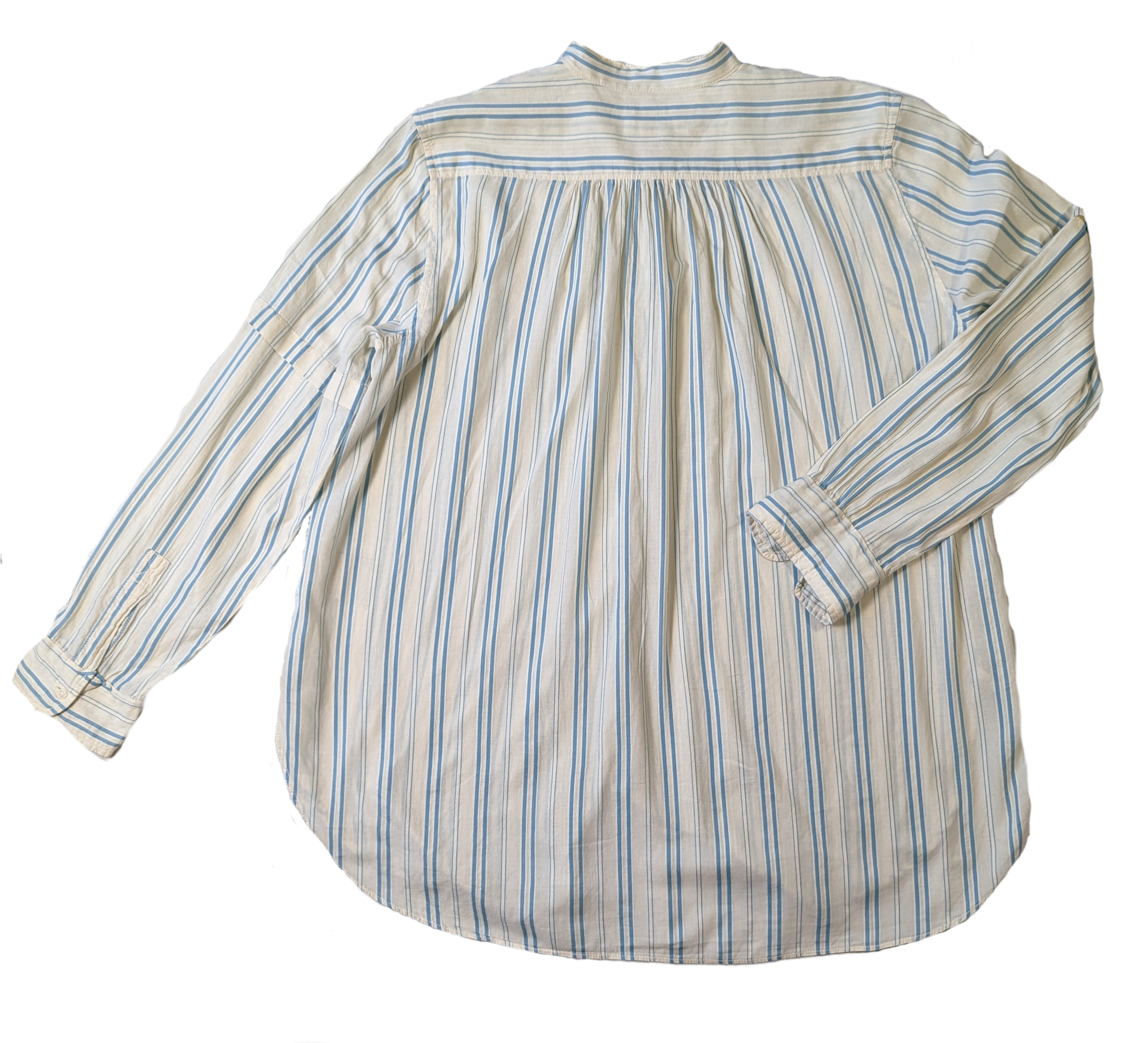 Denim & Supply Shirt with Aqua Stripes A shirt with classic styling and it is so soft and comfy!  You can't go wrong! Pair it with jeans, or with a pair of winter white slacks!