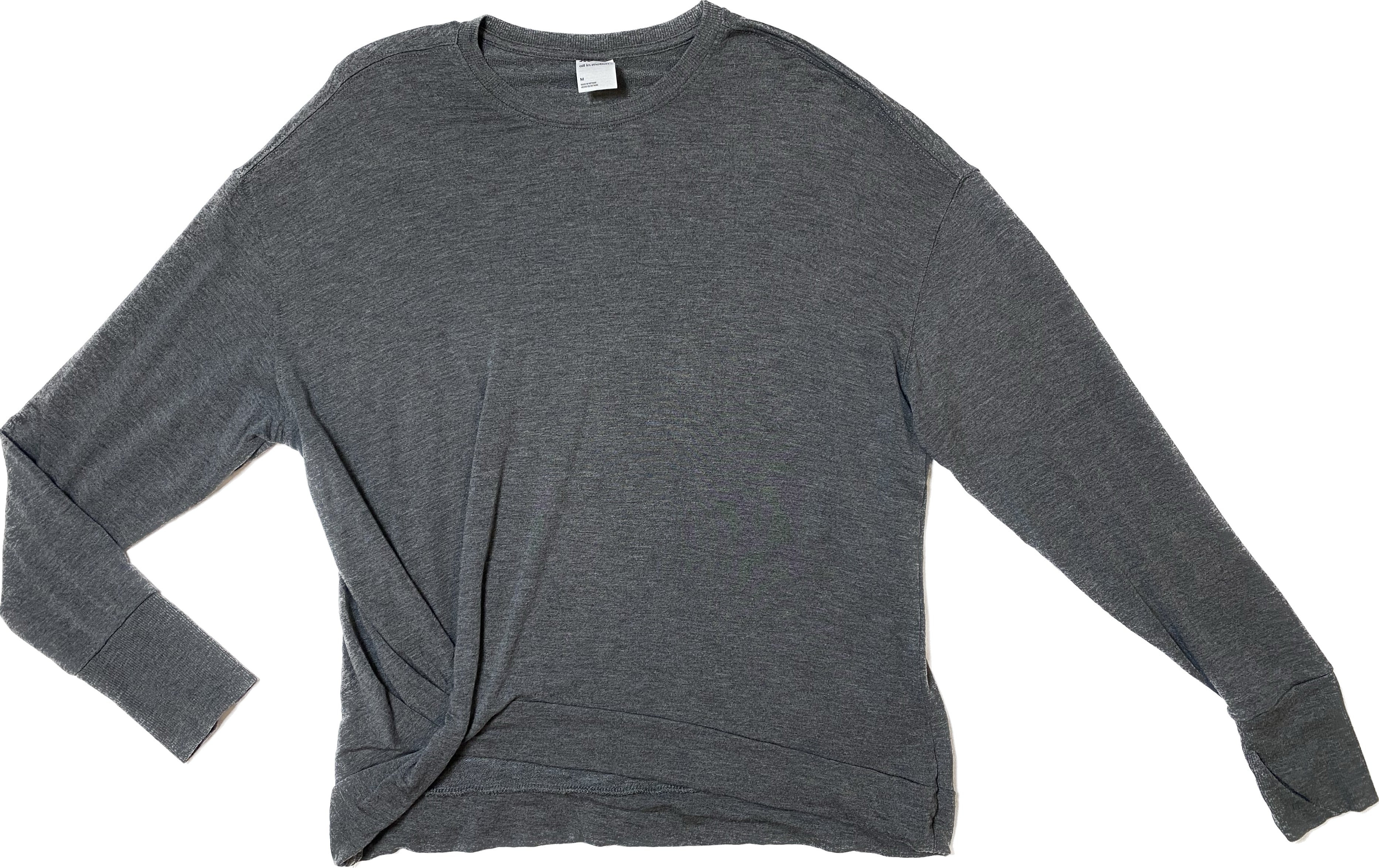 All In Motion Grey Long Sleeve Side Knot TopThis soft and cozy top will help keep you warn with added thumb holes on the cuffs!
Add style to a casual outfit with this side knotted top. Easy to wear with jeans Motion Grey Long Sleeve Side Knot TopShirts & Tops