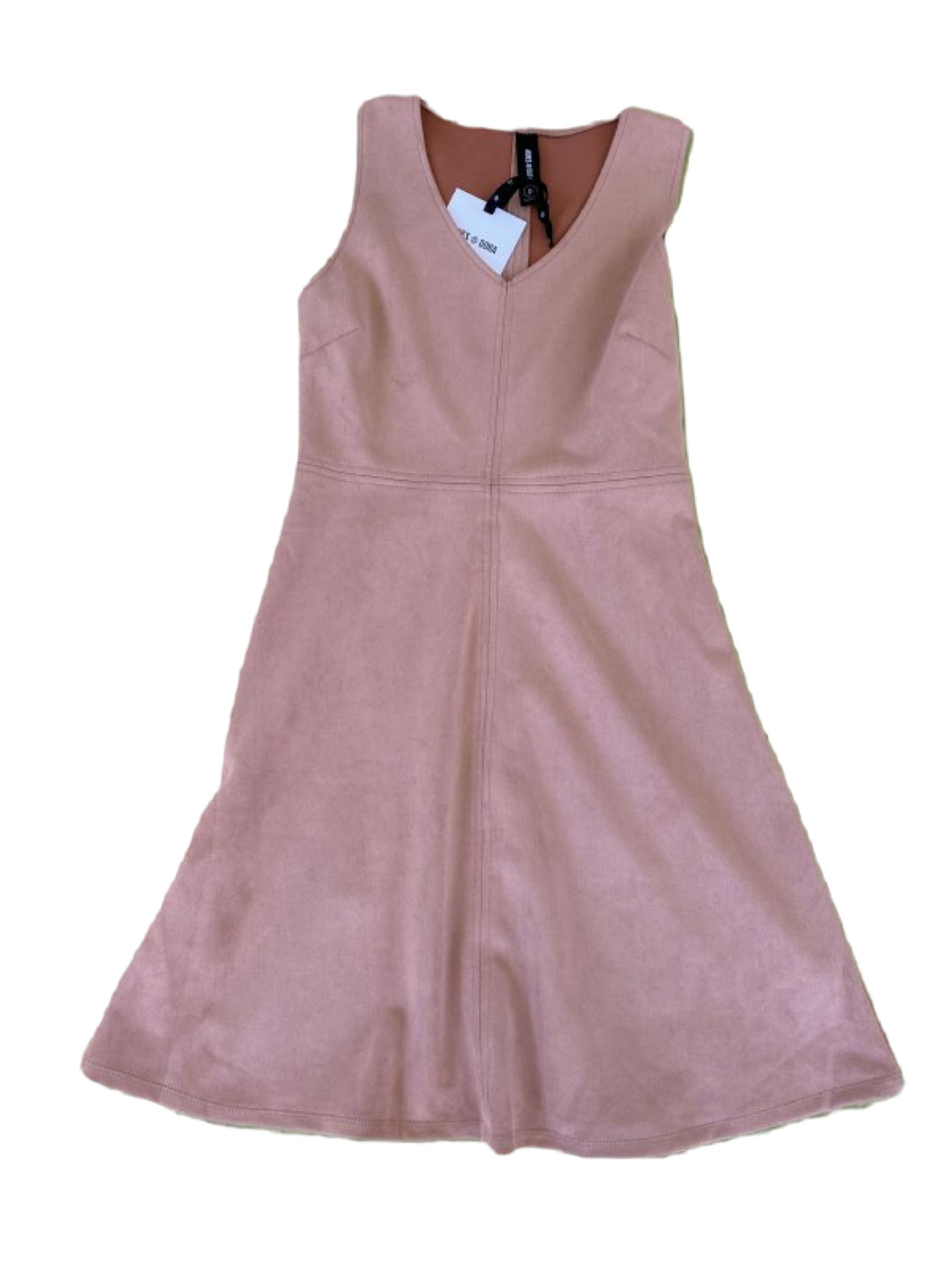 Agnes & Dora Peach Faux Suede dress - NWTEmbrace your playful side with this NWT Agnes &amp; Dora Peach Faux Suede dress. The faux suede material adds a touch of luxury while the fit and flare design accent