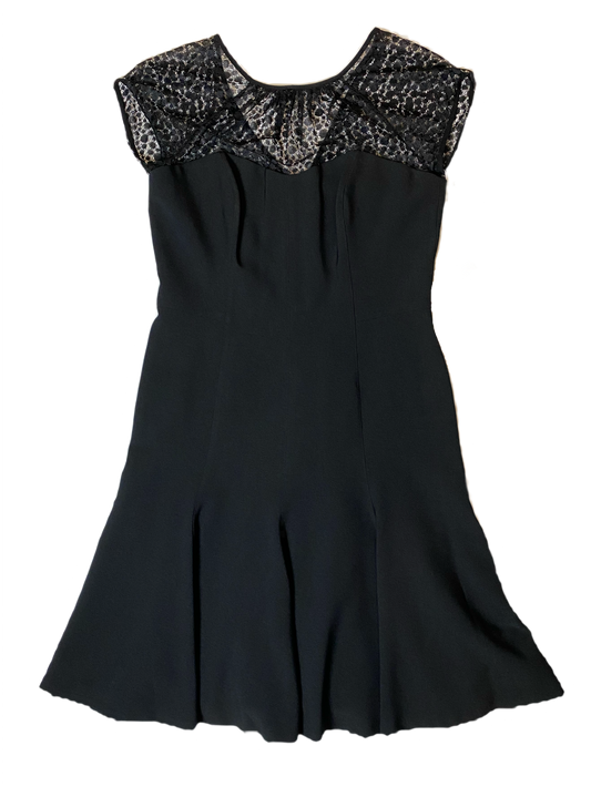 Maggy London Black Fit and Flare - NWTBlack fit and flare with modern soft lace top. Cap sleeves and high v in back. New with Tags!!