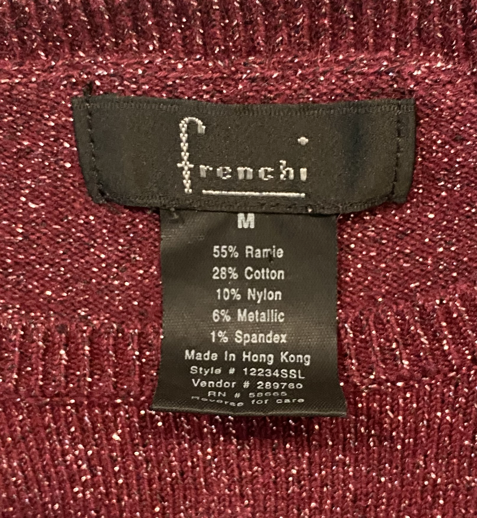 Frenchi Berry Color Sparkle Knit TopAdd some sparkle to your every day jeans, or your holiday skirt!
This stunning short sleeve crew neck knit top will pop with any outfit!