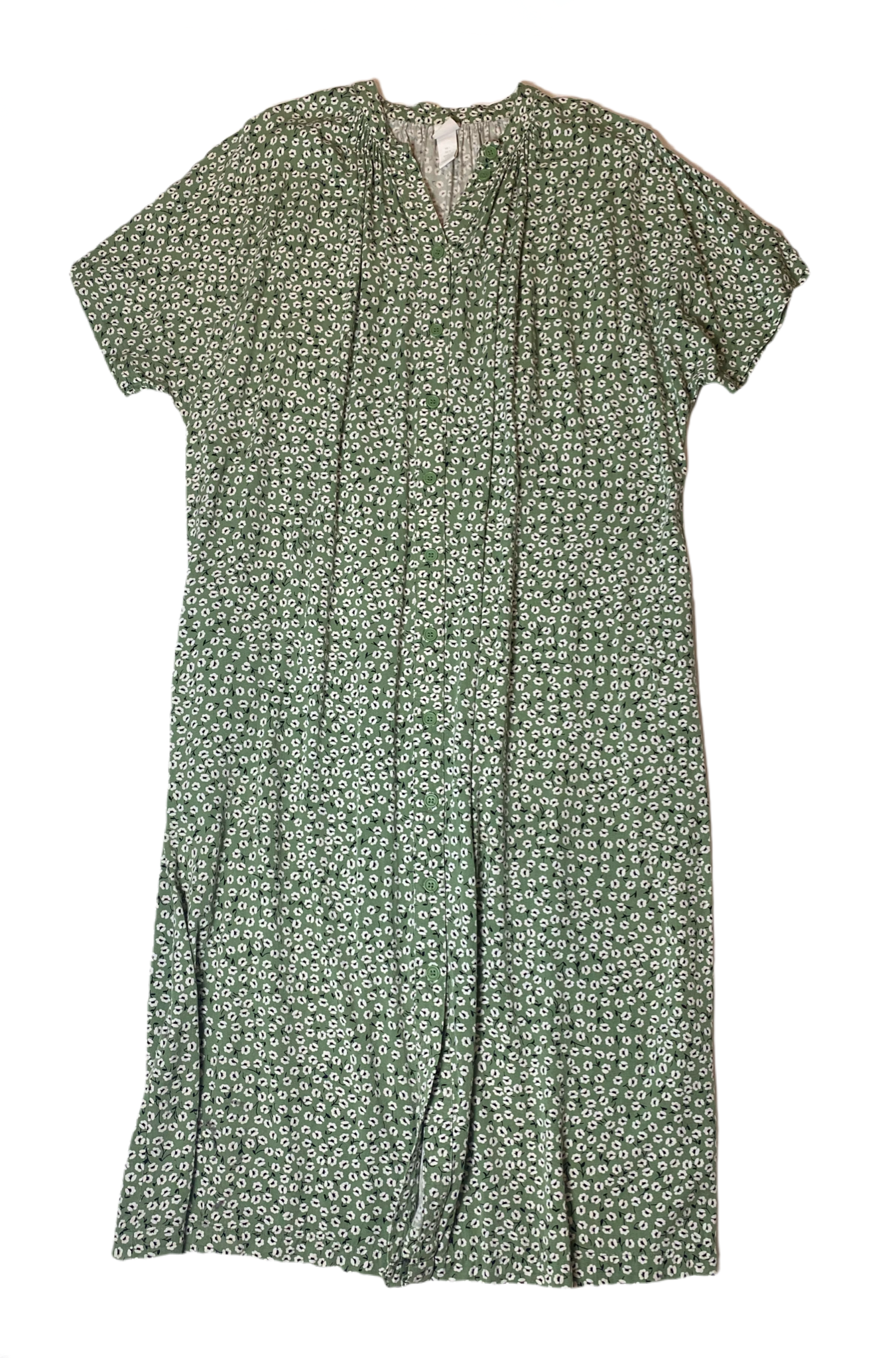 H&M Short Sleeve Green Dress with Floral Print Size Large Effortlessly stylish and versatile, the H&M Short Sleeve Green Dress with Floral Print is a must-have additi