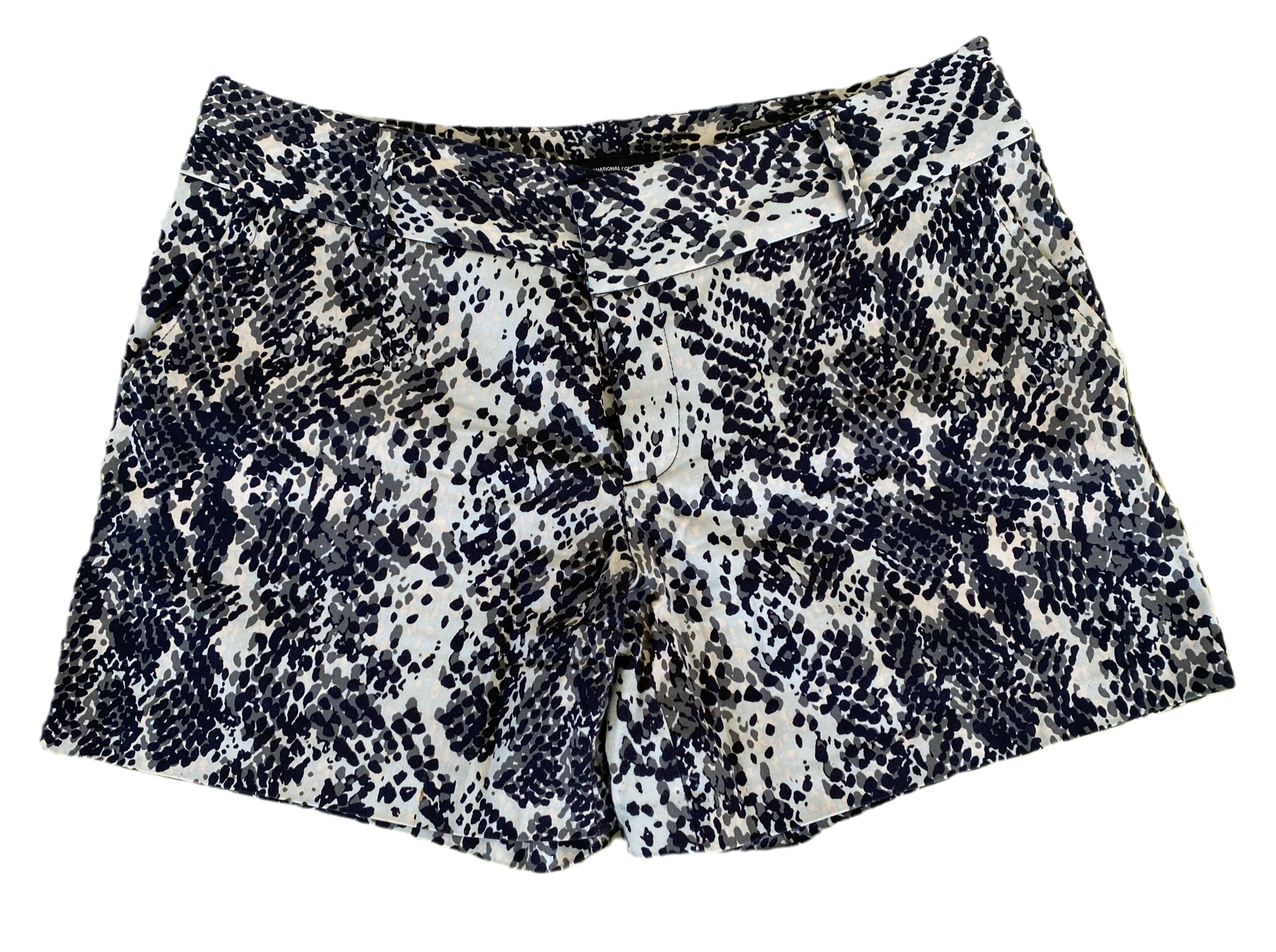 INC Snakeskin Print Shorts Size 8  Add a wild touch to your summer style with these INC Snakeskin Print Shorts! The black and white print adds a playful twist to any