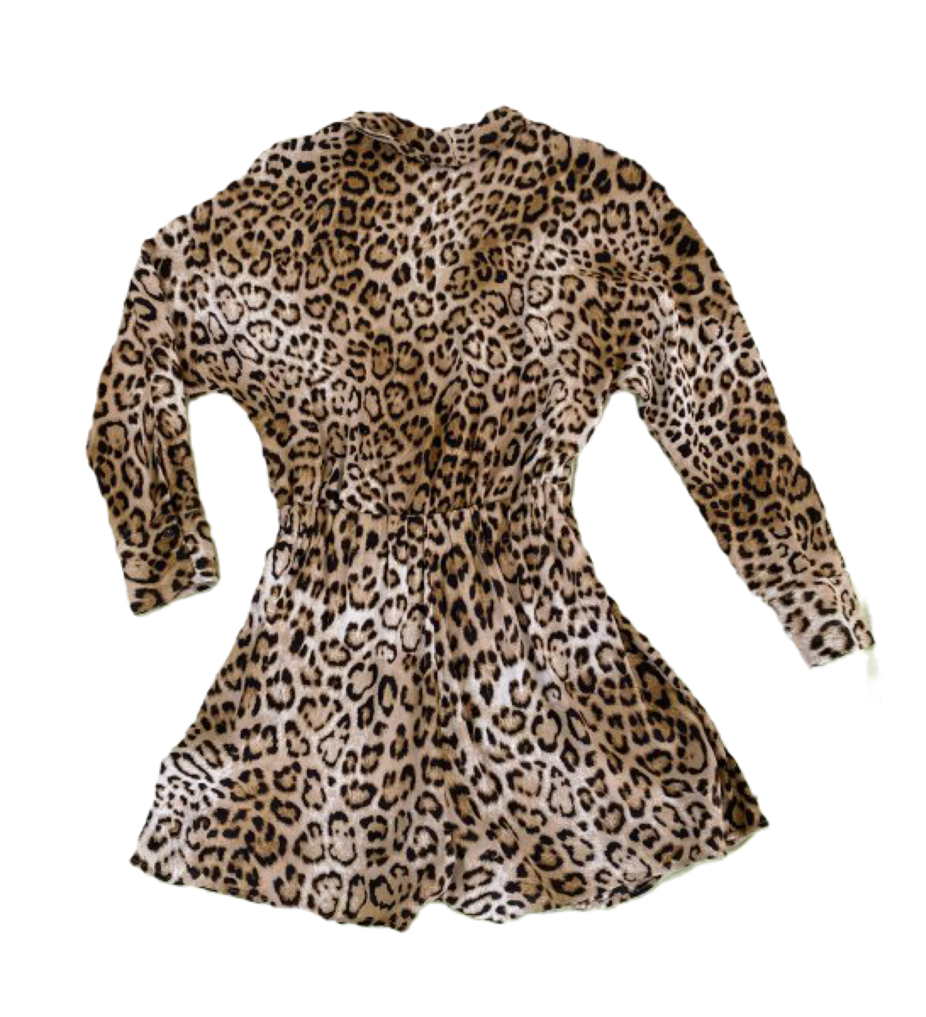 Zara TRF Leopard Print Romper with Long Sleeves Zara TRF Leopard print shorts romper with long sleeves.