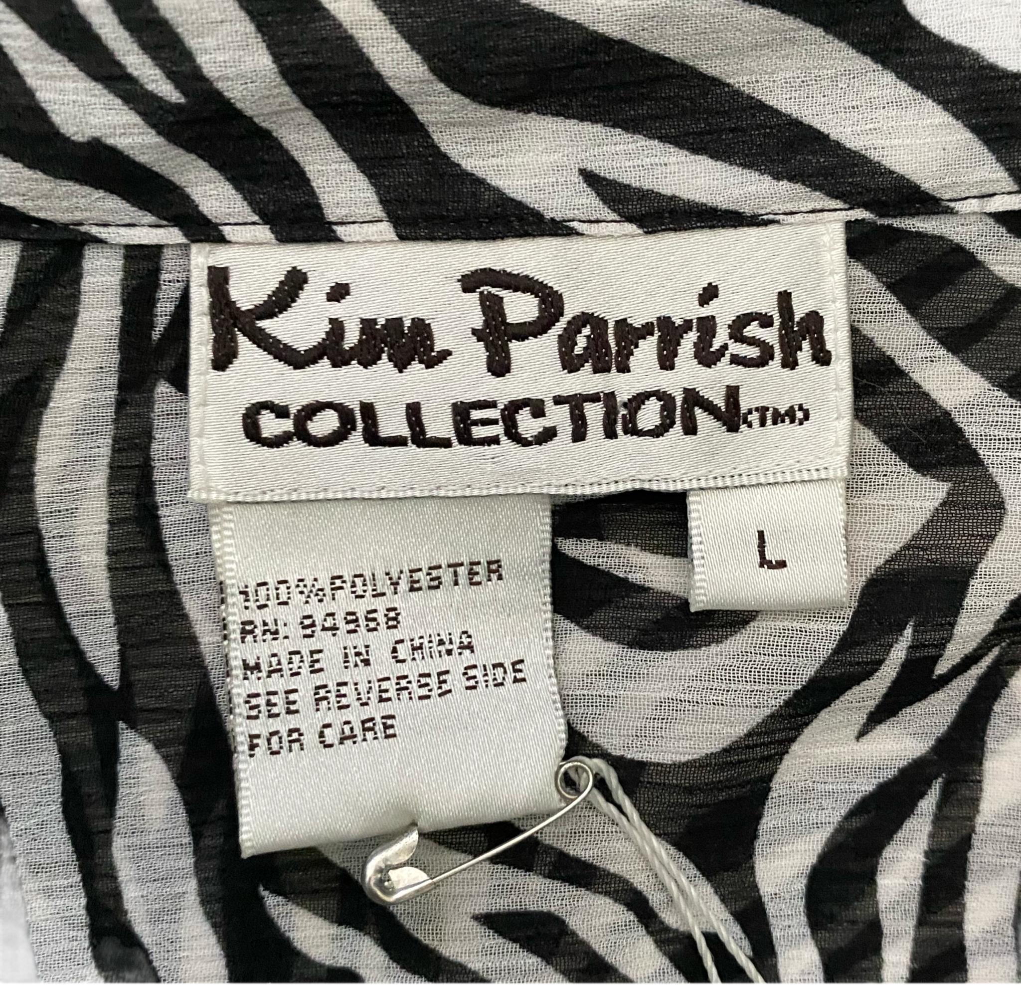 Kim Parish black and white print blouse a dynamic embodiment of profes