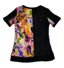  Alberto Makali Multi Color Top with black lace accents, so many beauti