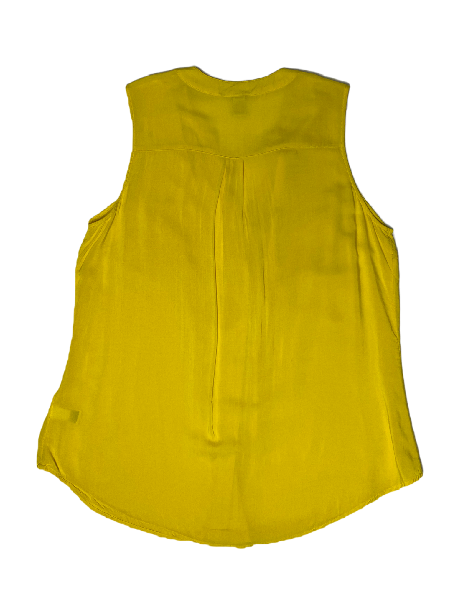 Old Navy Yellow Sleeveless Shirt Old Navy yellow sleeveless button front notch collar shirt with front pockets.