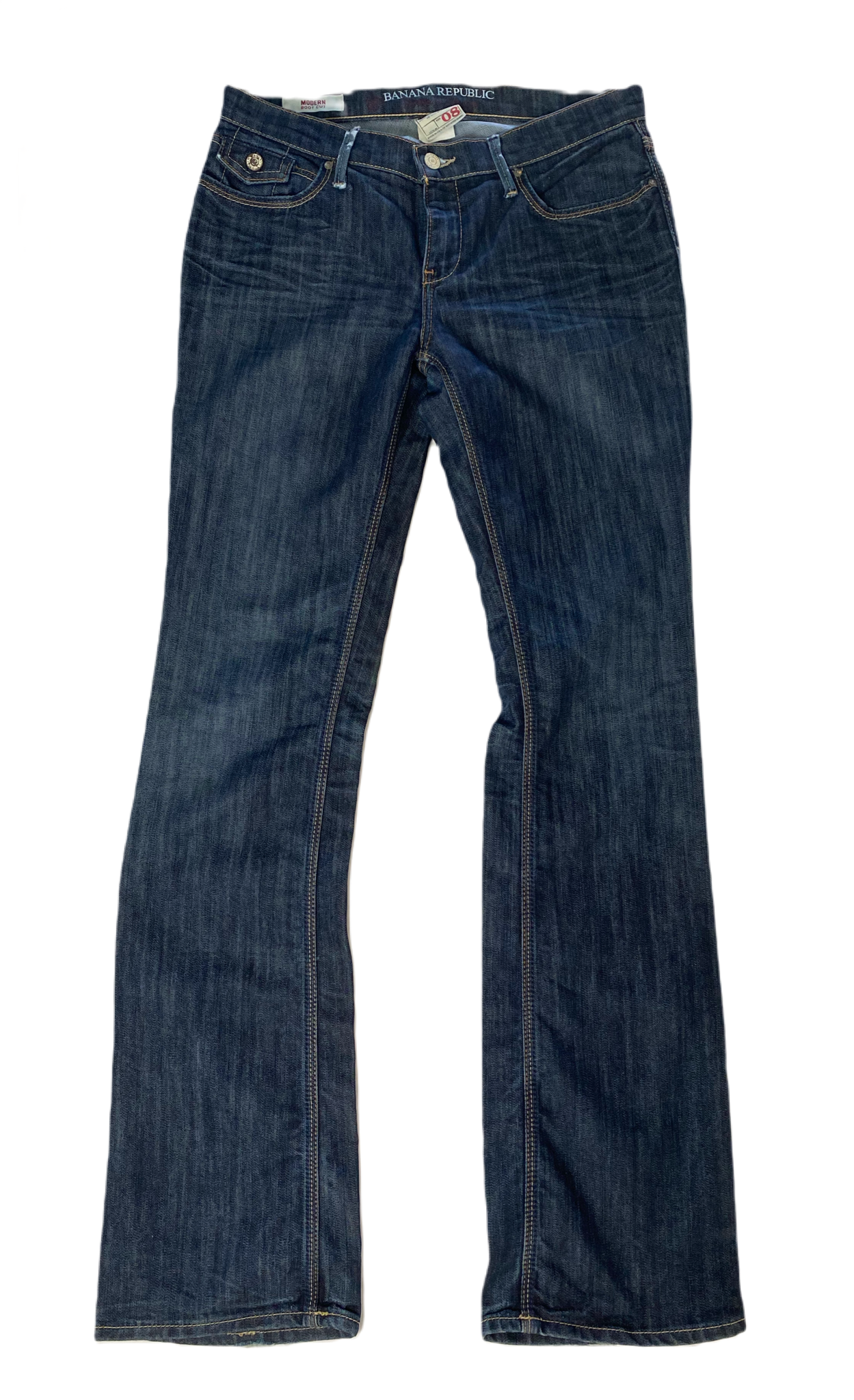 Banana Republic Modern Boot Cut Jeans  Dark wash, 5 pocket boot cut denim jeans. Expertly crafted with a stylish dark wash, these boot cut denim jeans feature five c