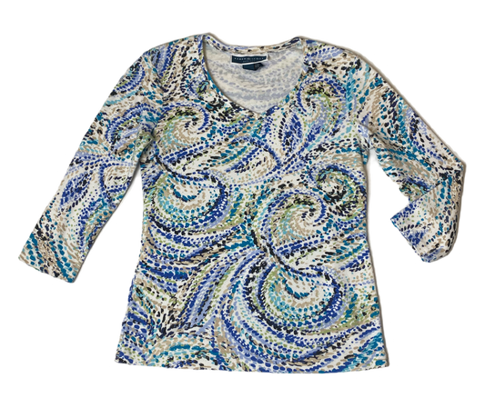Karen Scott Multi Color Print Top Karen Scott multi color print top.
