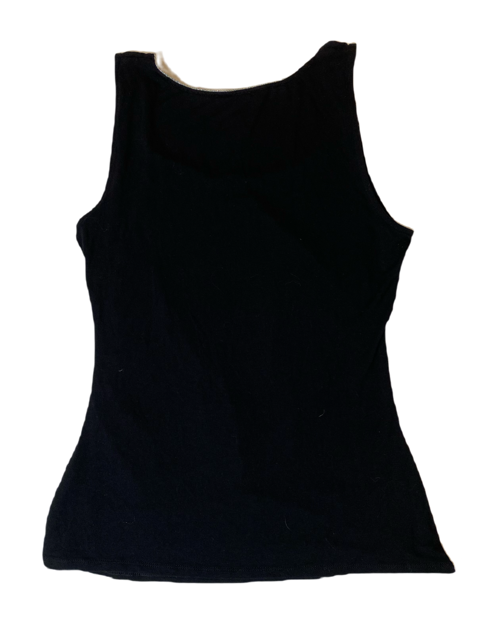 White House Black Market Black Jersey Tank Top with Beaded NecklineWHBM black jersey tank top with gathered sides and beaded neckline.
This cute top will quickly become a "go to" in your closet!!