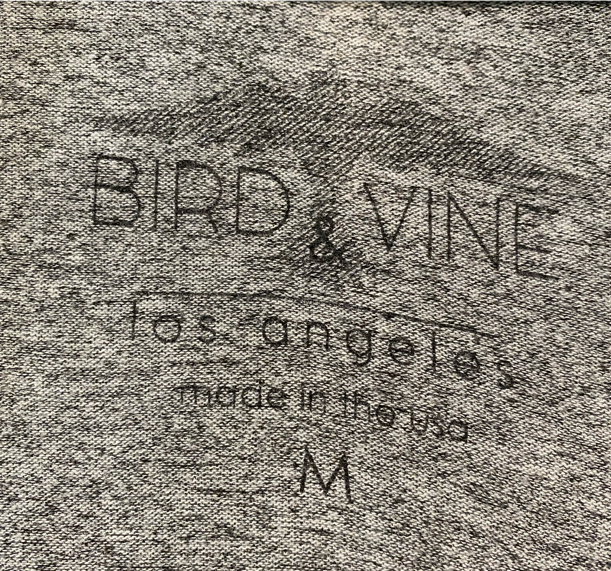 Bird & Vine Heathered Grey Zip Hoodie Light weight zip front hoodie with "Follow Your Heart" graphic on back.
Great add to your wardrobe for those chilly, but not too cold, late Summer evenings or early 