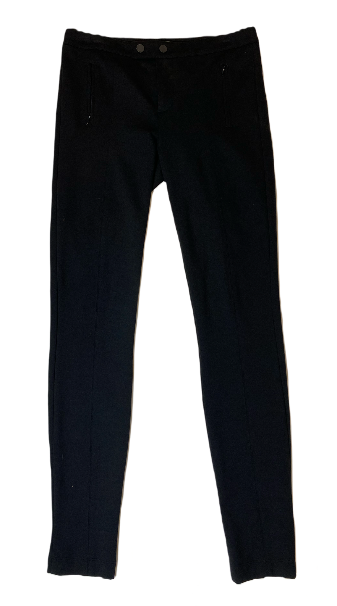 Vince Black Pencil Leg PantFlat front black pants with zipper pockets.
These should be in every closet. A classic pant with a modern look.