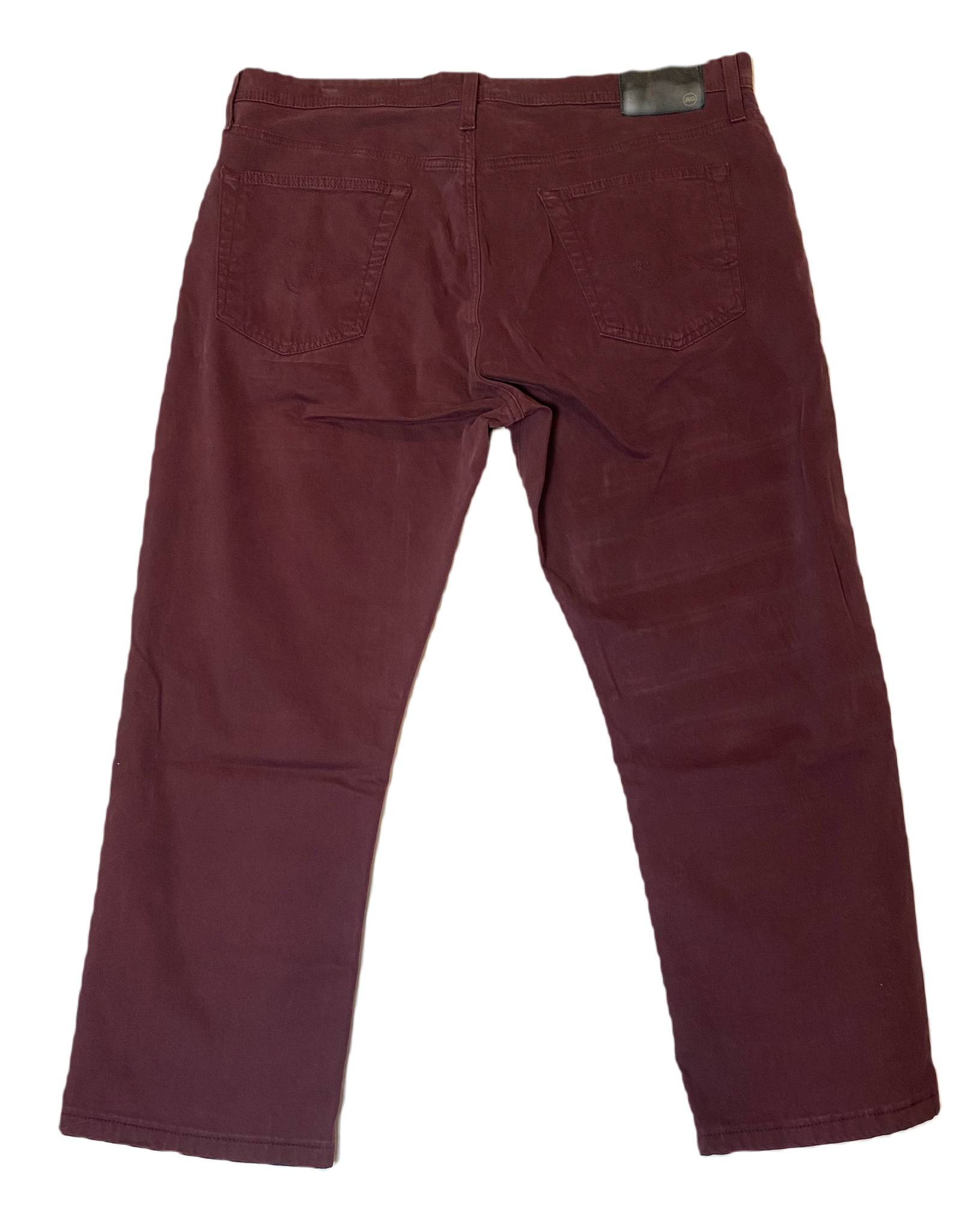 AG Adriano Goldschmied Burgundy Jeans Unleash your unique style with AG Adriano Goldschmied Burgundy Jeans. These straight leg jeans feature a 5 pocket style and are