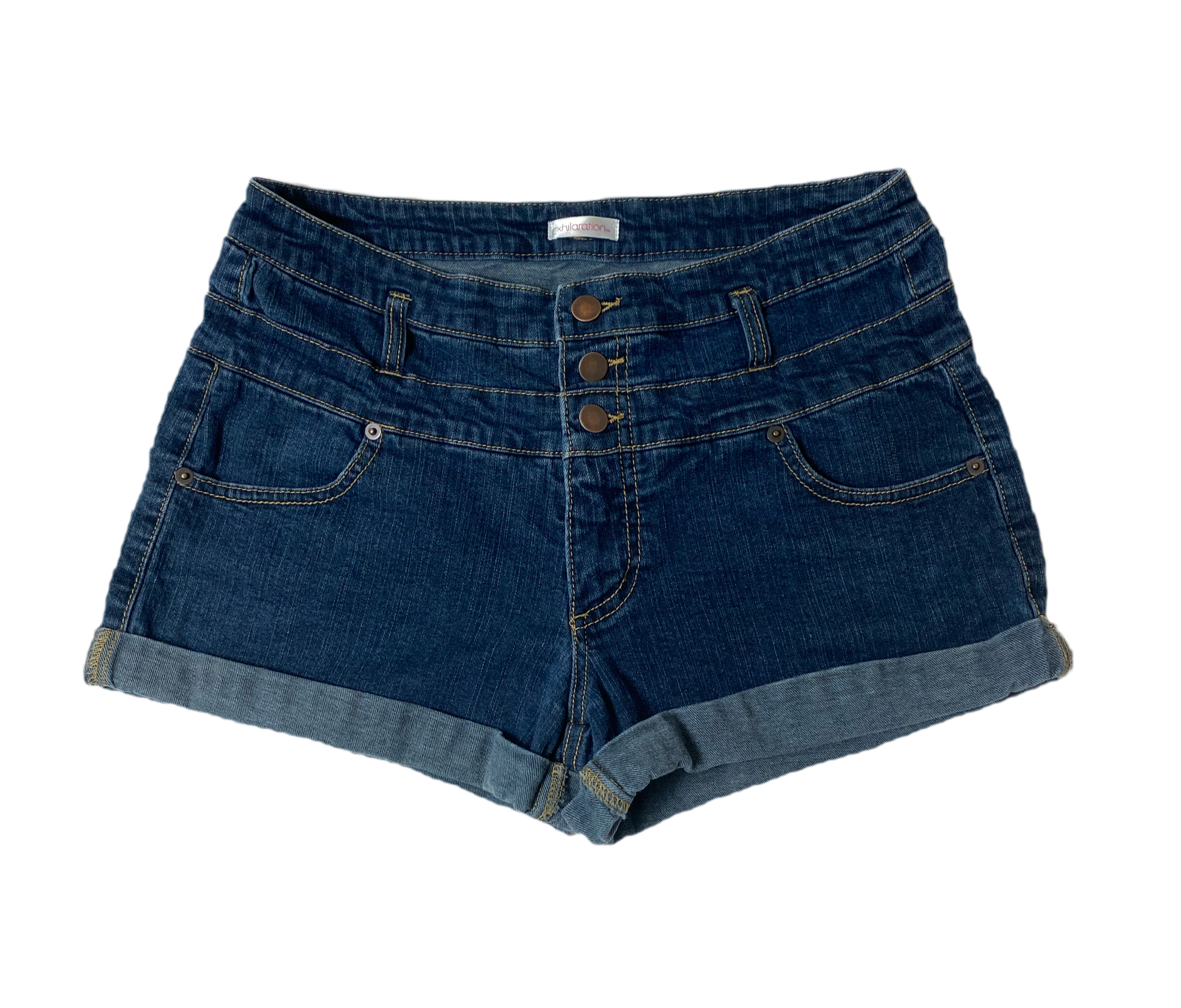 Xhilaration 3 Button Waist Denim ShortsXhilaration 3 button waist blue denim shorts with pockets.
These are perfect with your favorite flip flops and colorful t-shirt for any summer day!