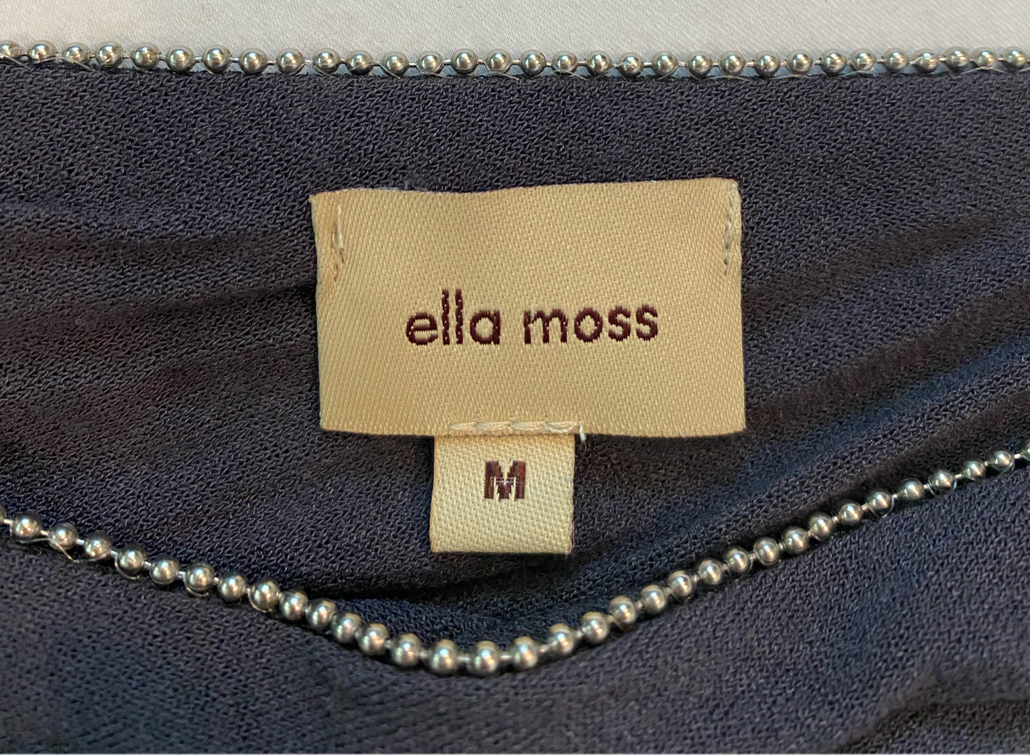 Ella Moss Sleeveless V Neck Dark Grey Dress Size M  Elevate your style with the Ella Moss Sleeveless V Neck Dark Grey Dress. Crafted from a dark grey knit fabric, th