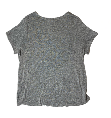 Ava & Viv Shorts Sleeve Grey Knit Shirt Ava & Viv heathered grey v-neck knit short sleeve top.