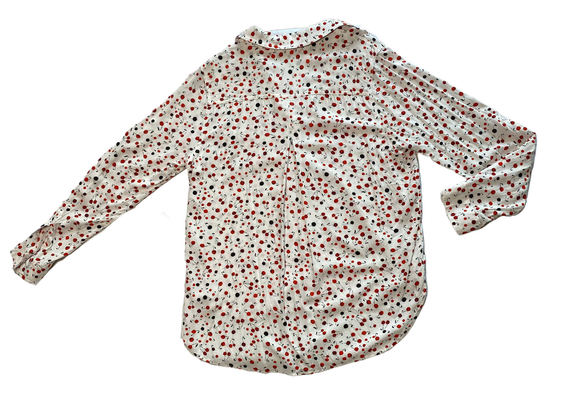 Velvet Heart Cherry Printed Long Sleeve BlouseSuch a fun print!  And a great style too!
 