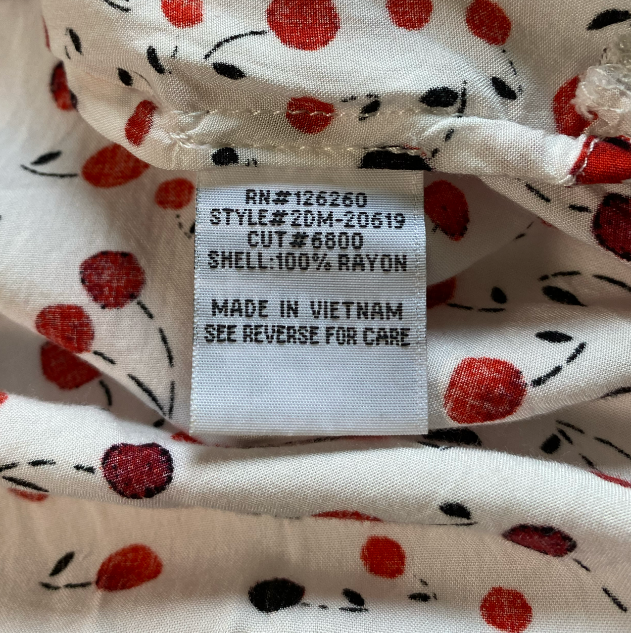 Velvet Heart Cherry Printed Long Sleeve BlouseSuch a fun print!  And a great style too!
 