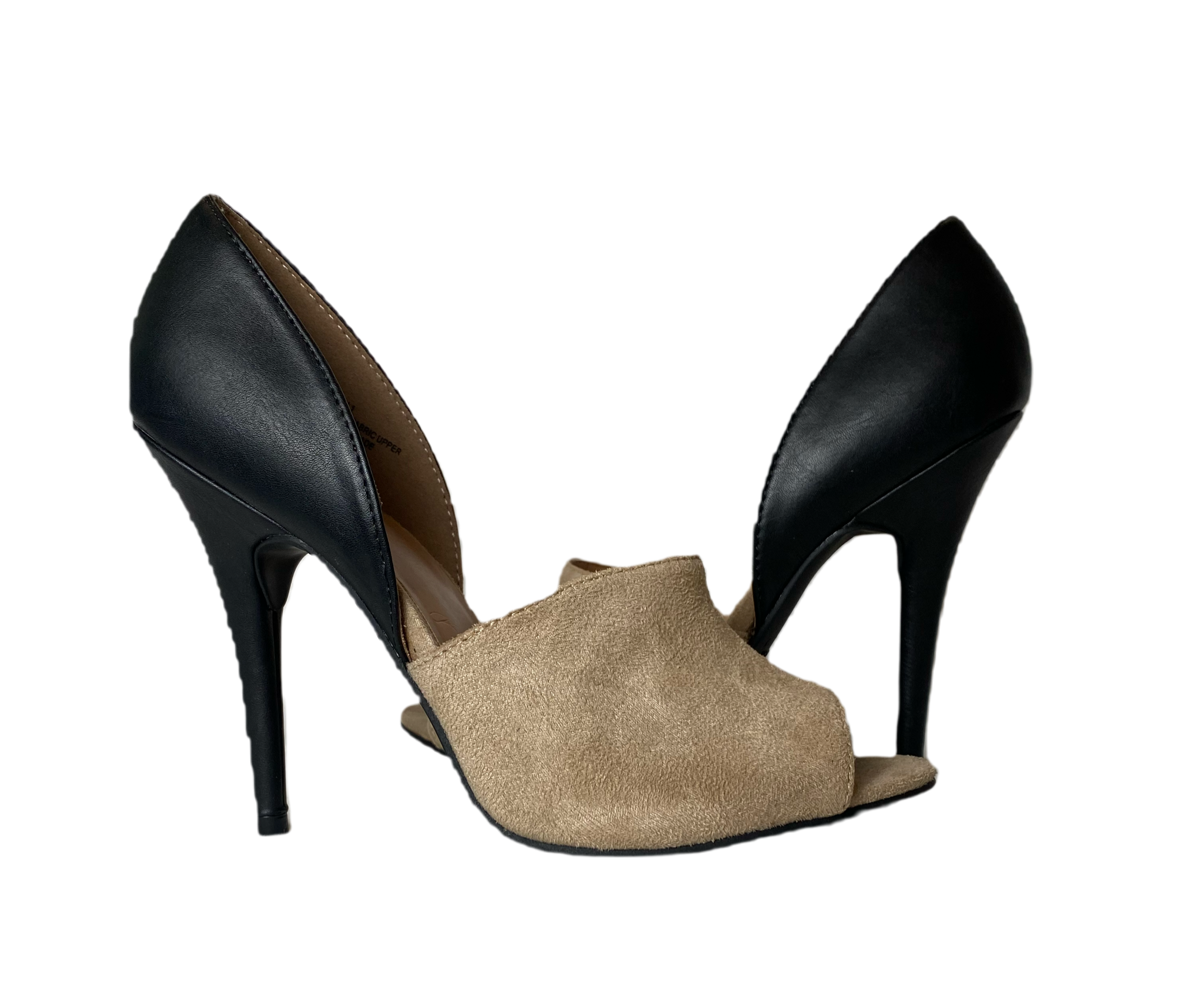 Nine West Tan and Black Peep Toe Pumps - NWB Nine West tan and black peep toe pumps - New With Box.