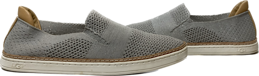 Ugg Grey Sammy Slip-OnsThese stretch knit slip-ons have just the right amount of sparkle subtly woven in. 
Great shoes for casual weekend wear!Ugg Grey Sammy Slip-OnsShoes