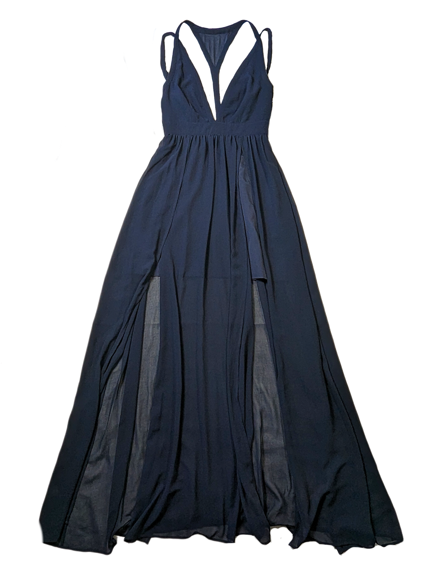 Keepsake The Label Navy Strappy DressPerfect dress for a night out, or a festive night in!  Gorgeous Navy with on-trend styling, with a dual split skirt and strappy back!  You will feel gorgeous in thisLabel Navy Strappy DressDresses