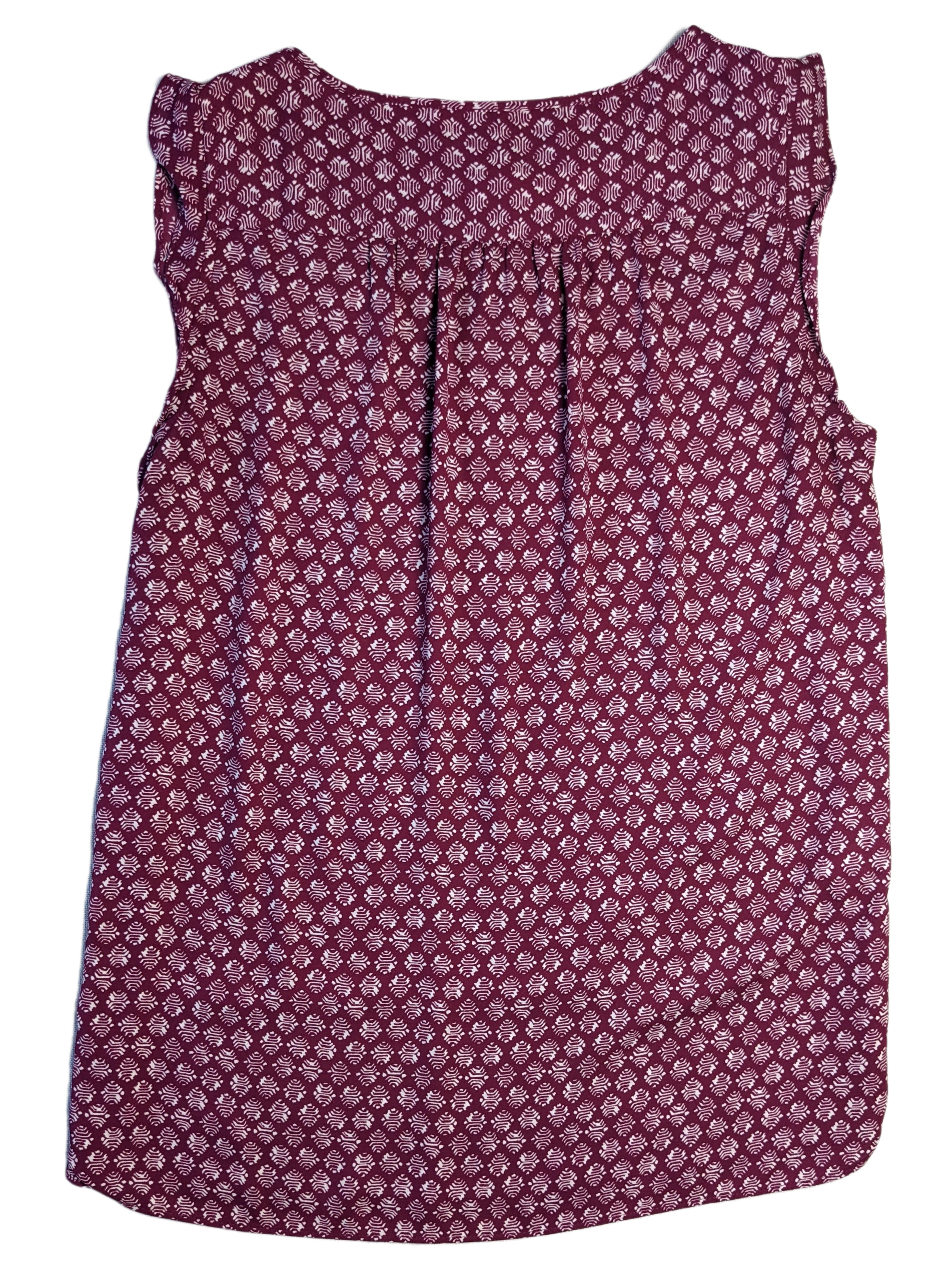 Loft Magenta Flutter-sleeve Sleeveless blouse Add a pop of color to your wardrobe with this playful LOFT magenta blouse. The flutter sleeves add a touch of whimsy, p