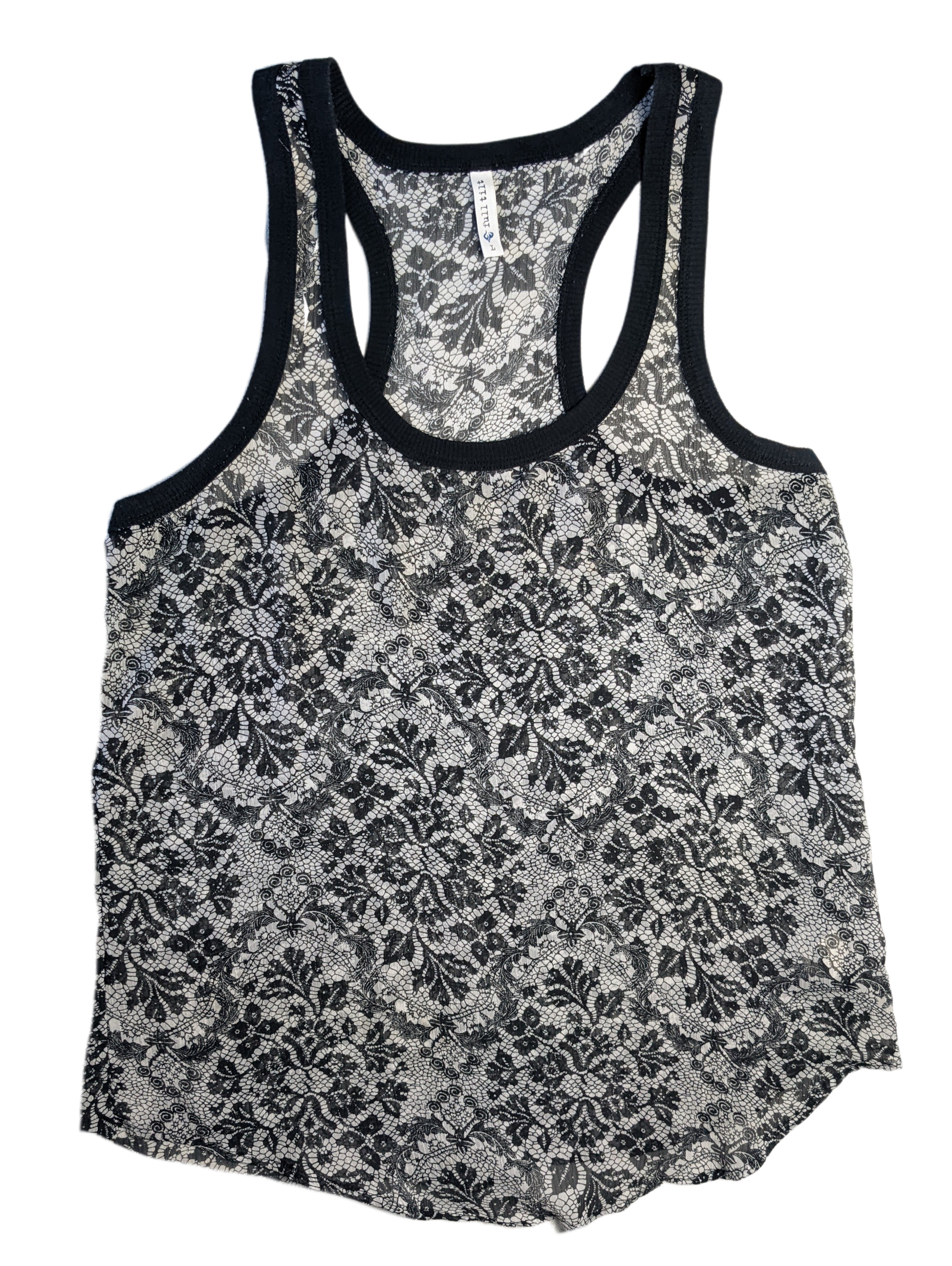 Full Tilt Racerback Lace Printed TankThis is a perfect tank to layer under your favorite sweater, or a denim jacket!  The print will elevate whatever you are wearing!