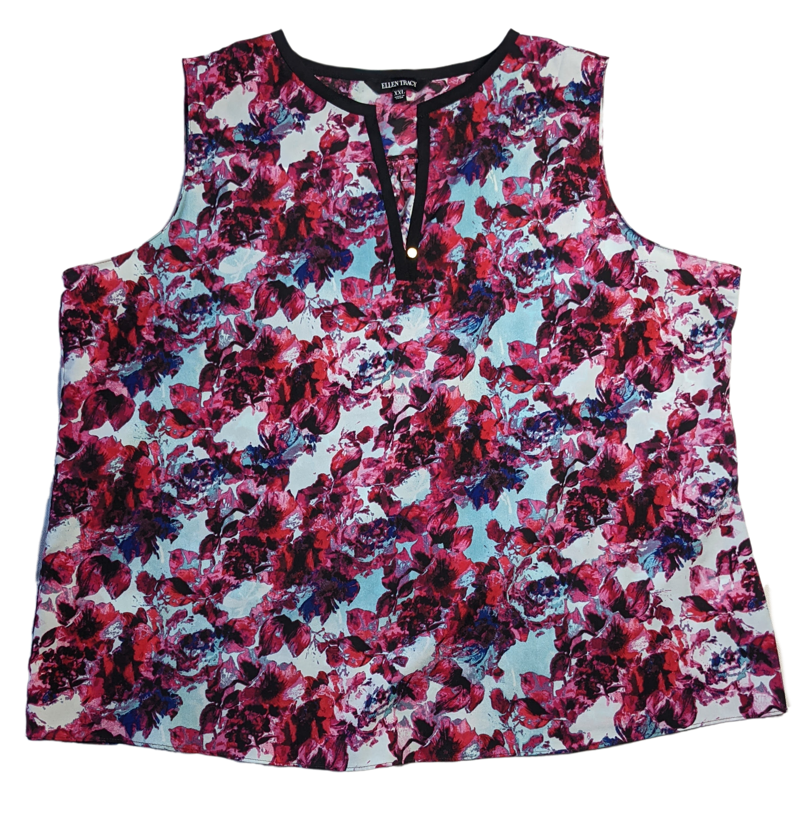 Ellen Tracy Sleeveless Printed TopThe colors in this top are gorgeous!  And they will go with so many things.  Dress it up or down, you are good to go!