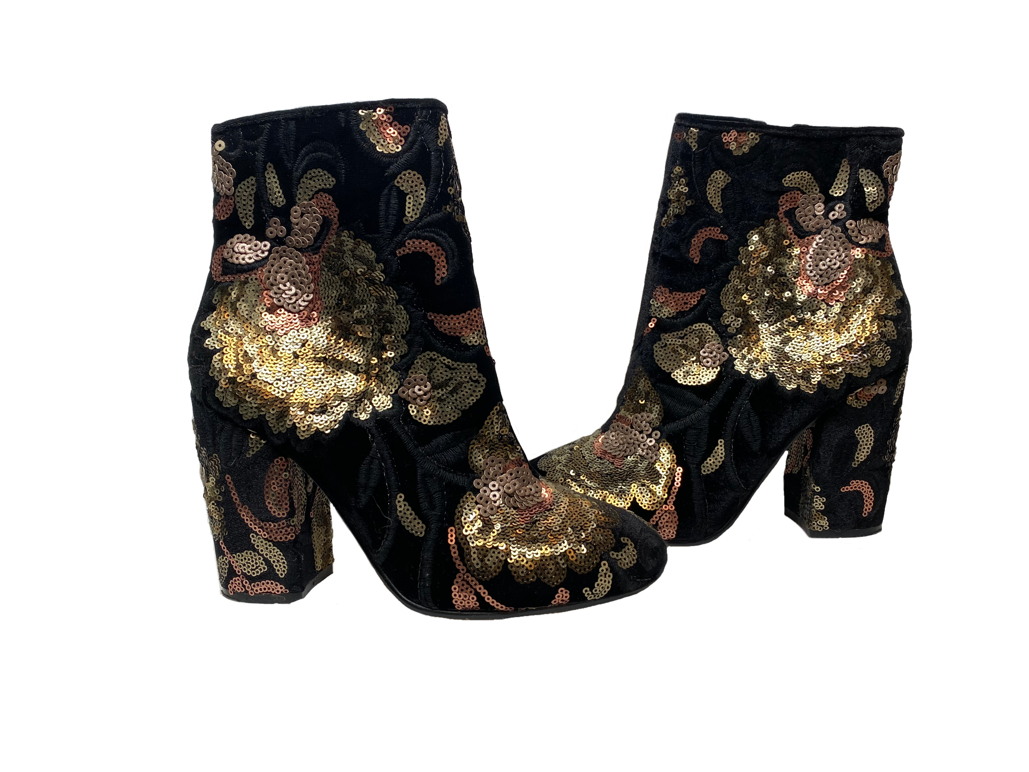 Aldo Sequin Embellished Ankle Boots