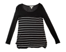 Kenar Black and White Stripe Long Sleeve Top  This Kenar top is a must-have for any fashion-forward individual! Its classic black and white stripes add a touch of so